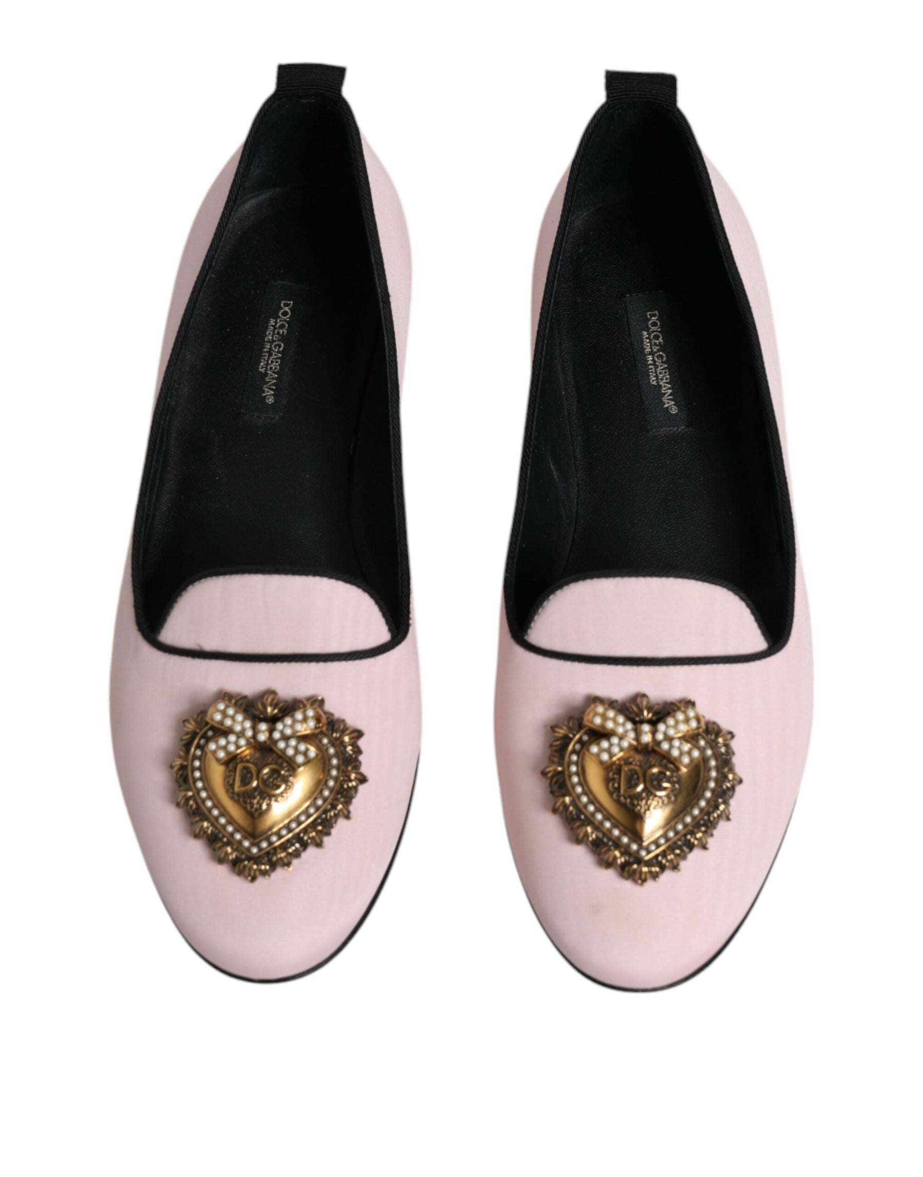 Dolce & Gabbana Light Pink Velvet Slip On Loafers Flats Shoes | Regal Royce
