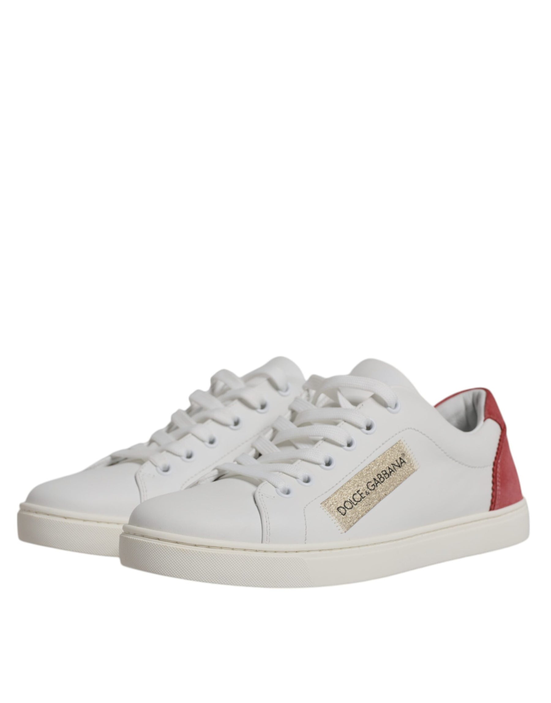 Dolce & Gabbana White London Calf Leather Sneakers Shoes | Regal Royce
