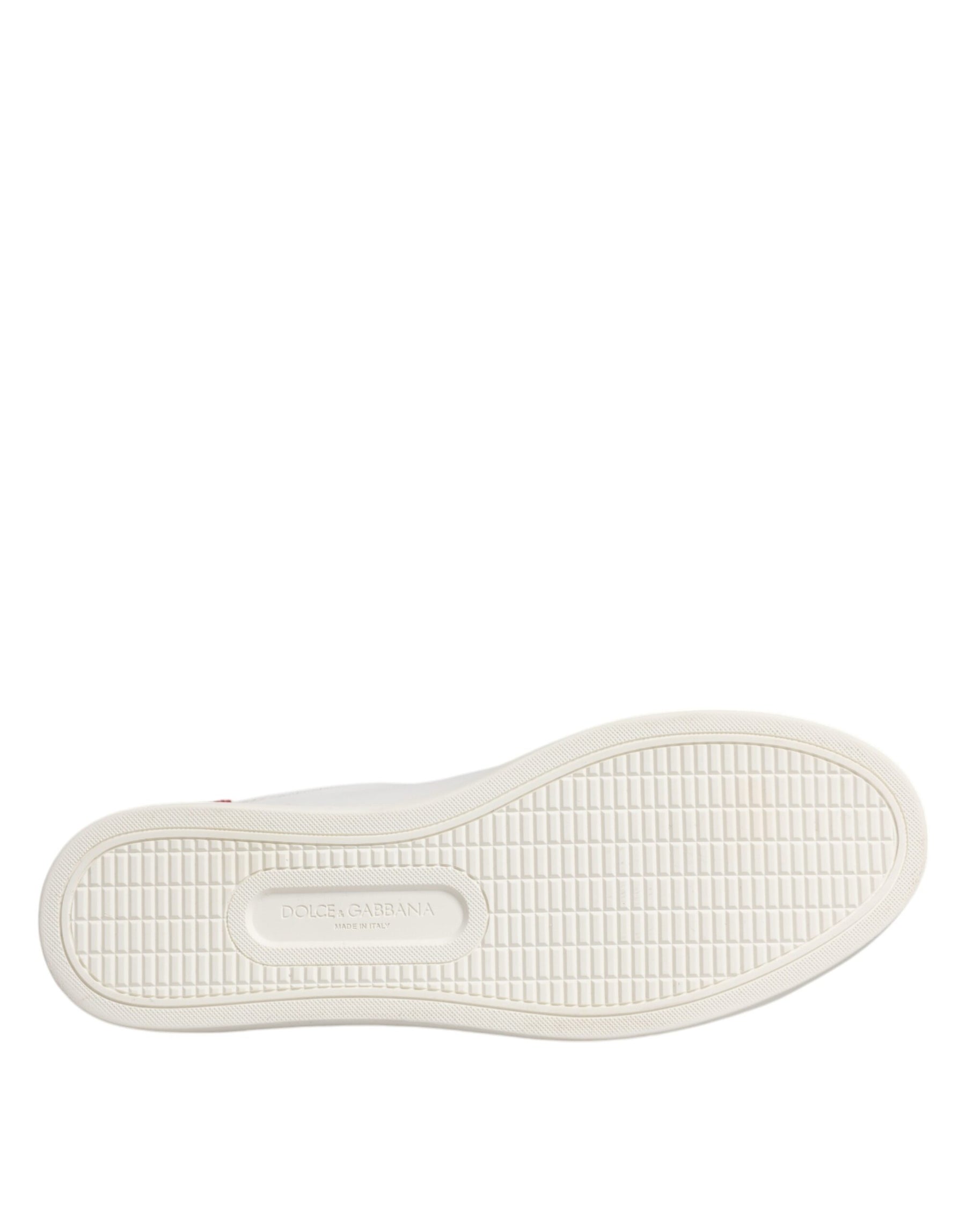 Dolce & Gabbana White London Calf Leather Sneakers Shoes | Regal Royce