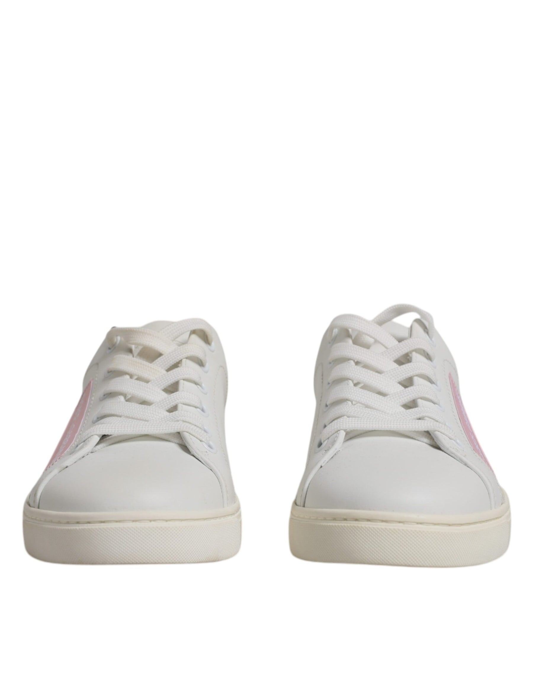 Dolce & Gabbana White Classic Calf Leather Sneakers Shoes | Regal Royce