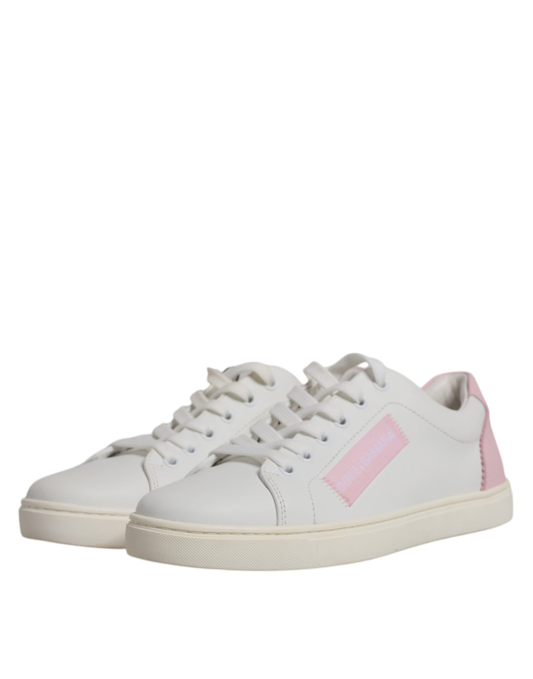 Dolce & Gabbana White Classic Calf Leather Sneakers Shoes | Regal Royce