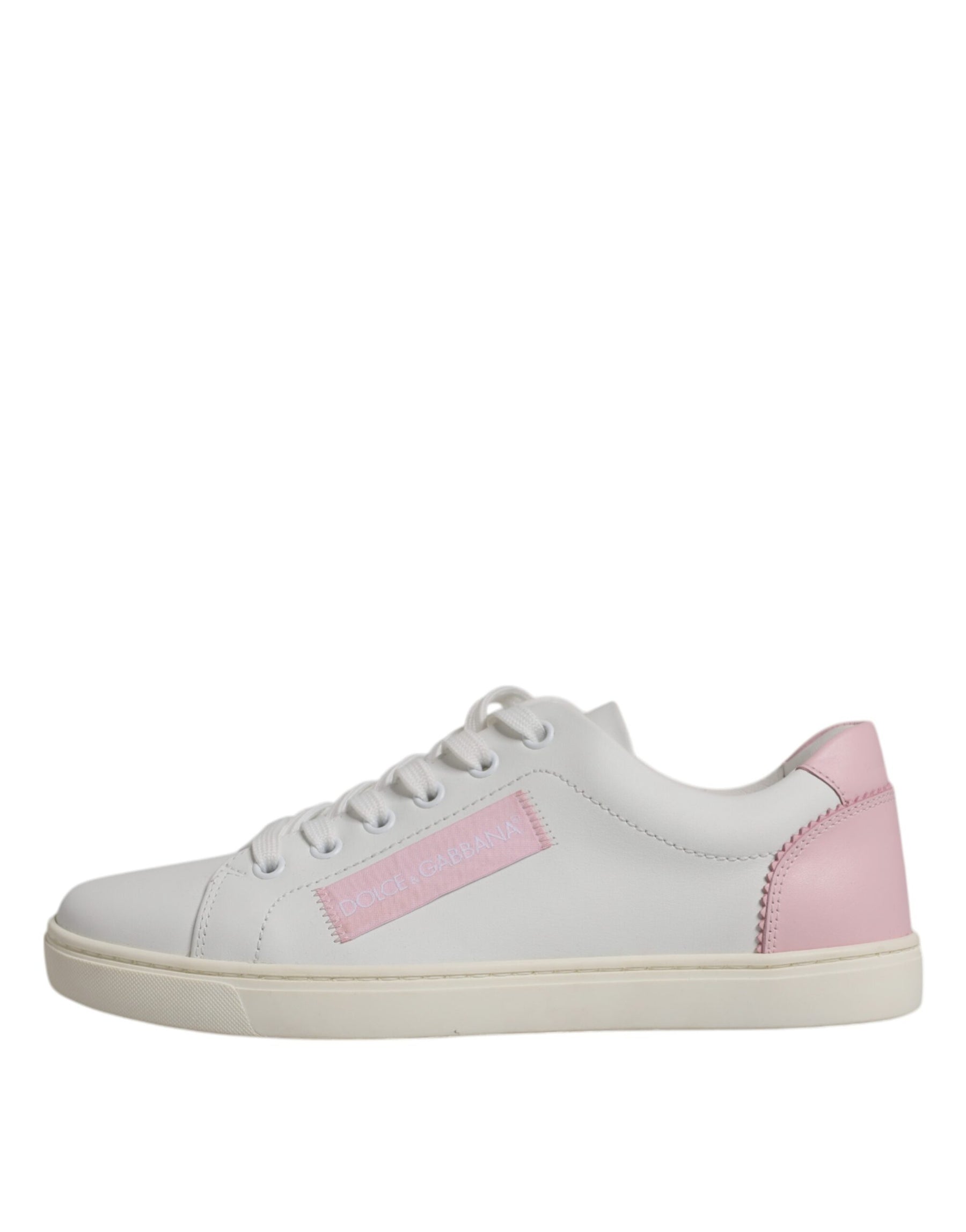 Dolce & Gabbana White Classic Calf Leather Sneakers Shoes | Regal Royce