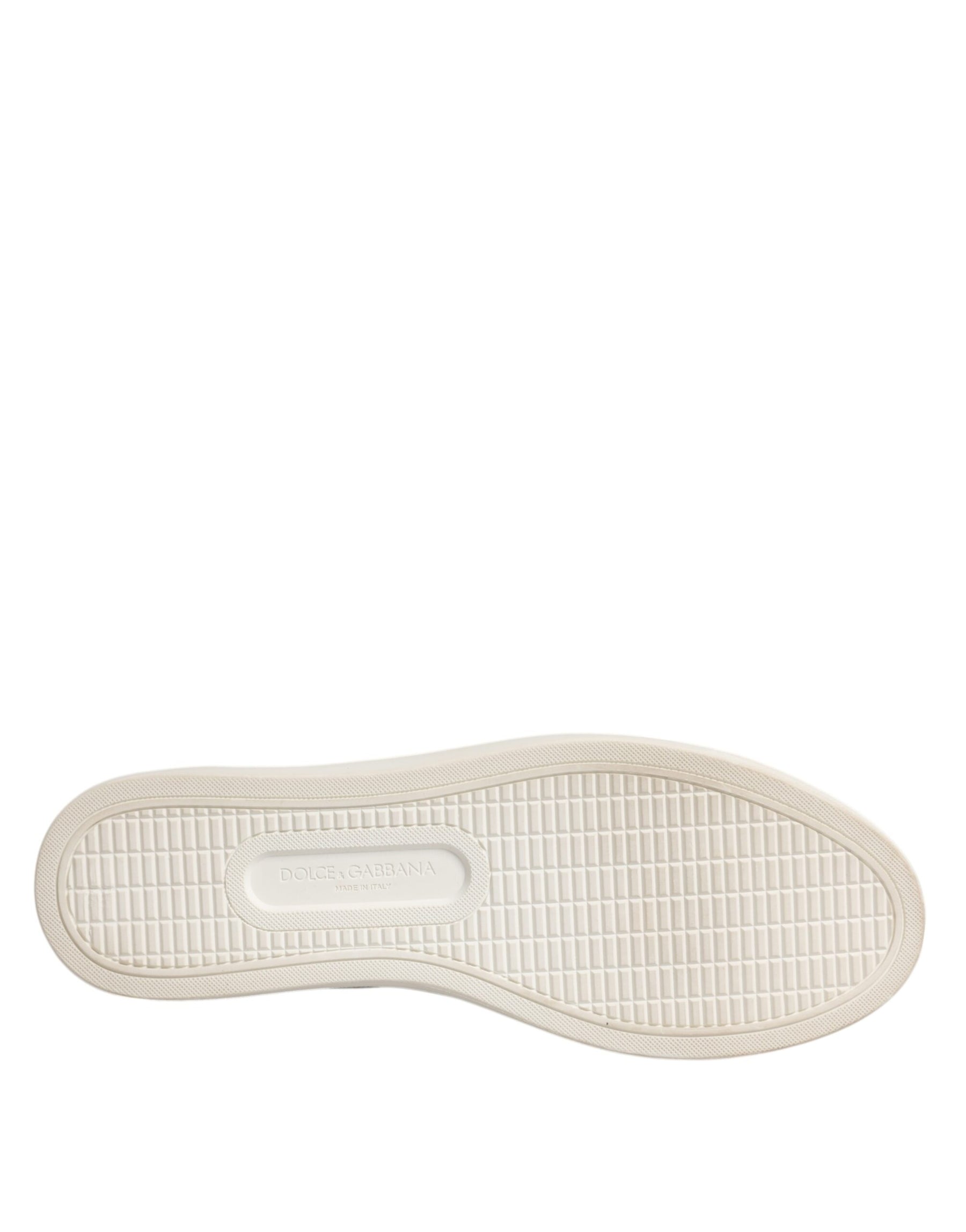 Dolce & Gabbana White Classic Calf Leather Sneakers Shoes | Regal Royce