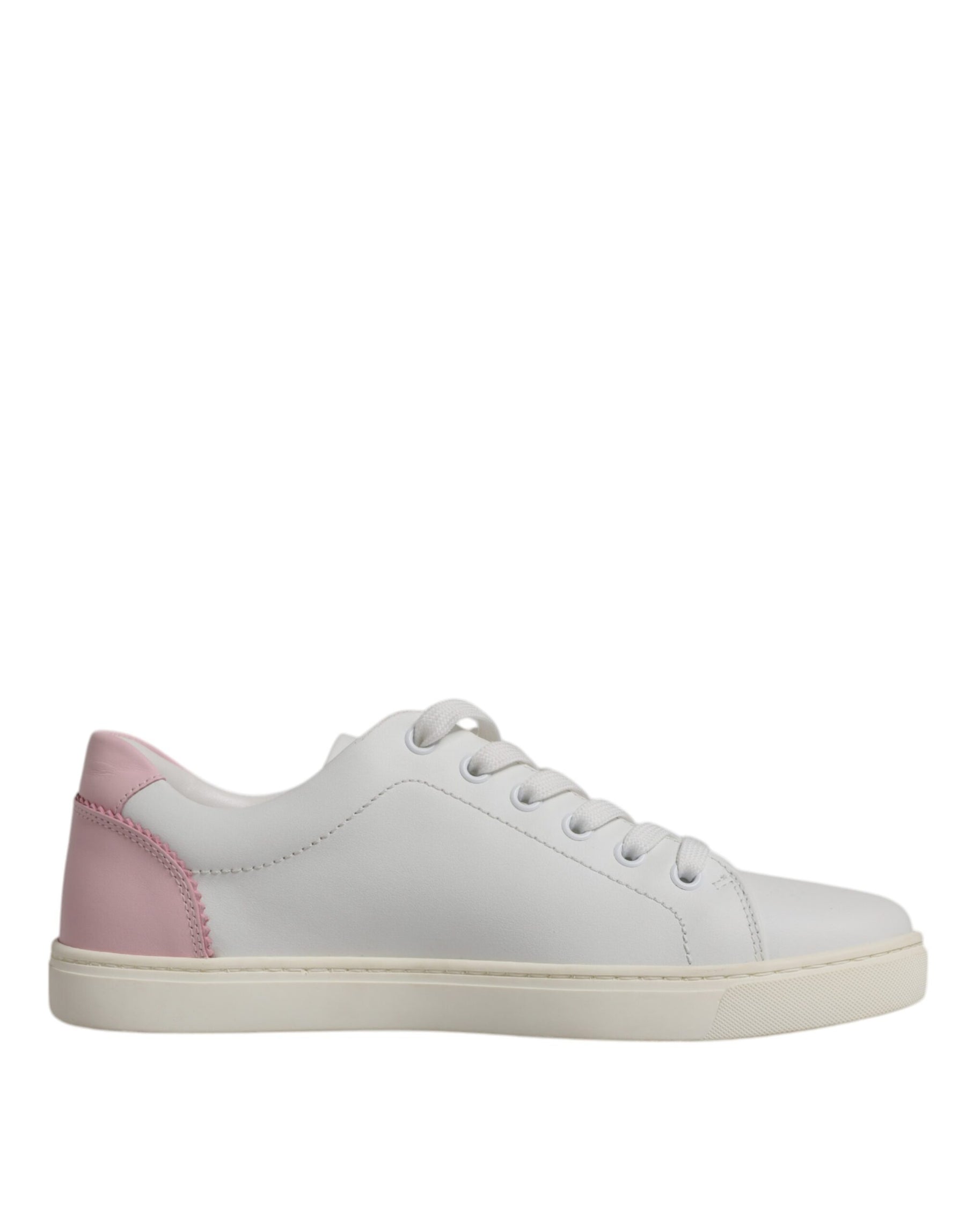 Dolce & Gabbana White Classic Calf Leather Sneakers Shoes | Regal Royce