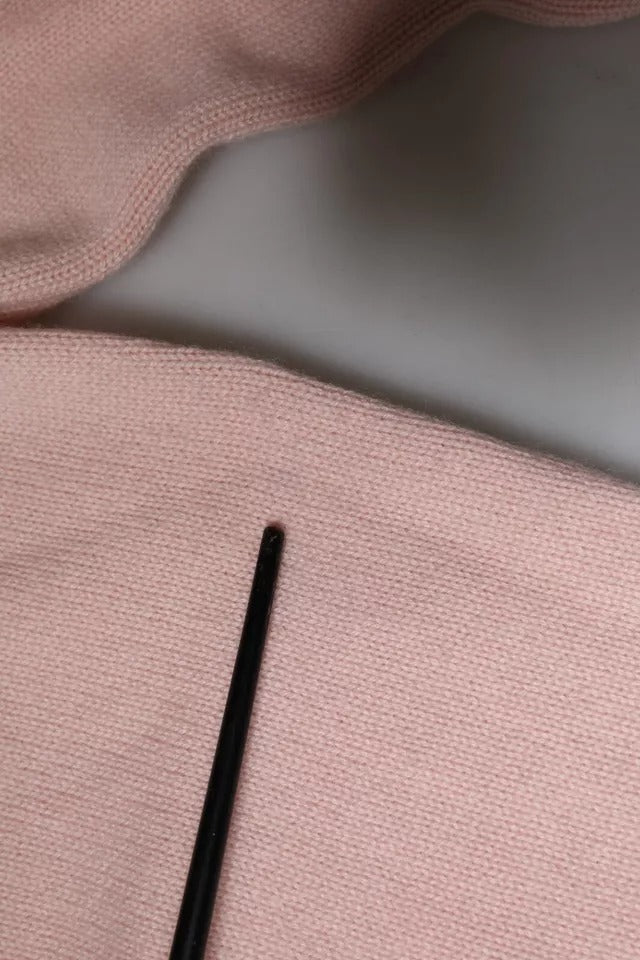 Dolce & Gabbana Pink Cashmere Collar Knitted Long Sleeves Top | Regal Royce