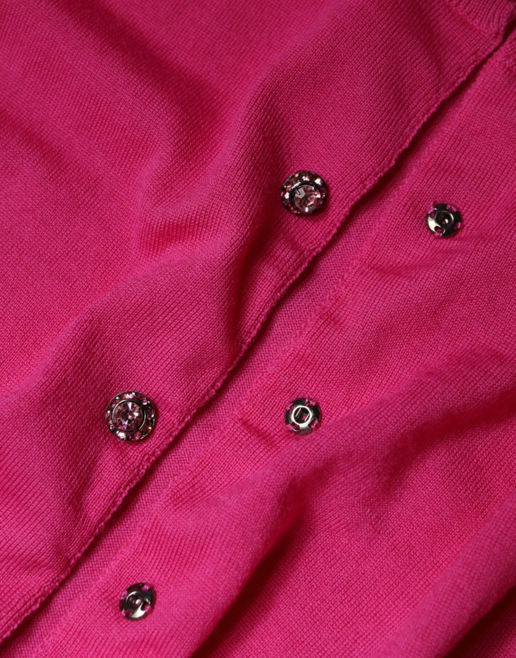 Dolce & Gabbana Pink Wool Button Down Cardigan Sweater | Regal Royce