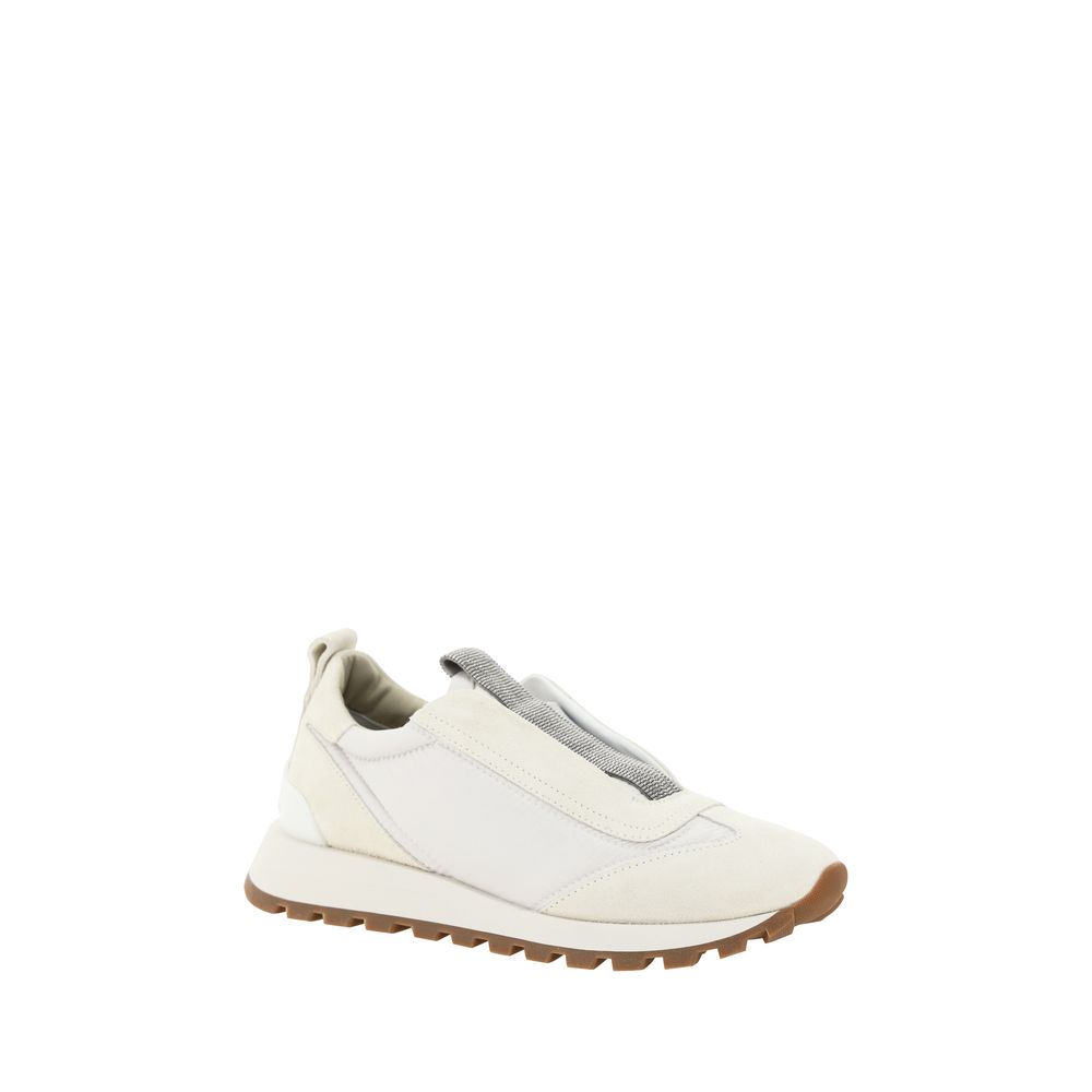 Brunello Cucinelli White Rubber Low Top Sneakers | Regal Royce