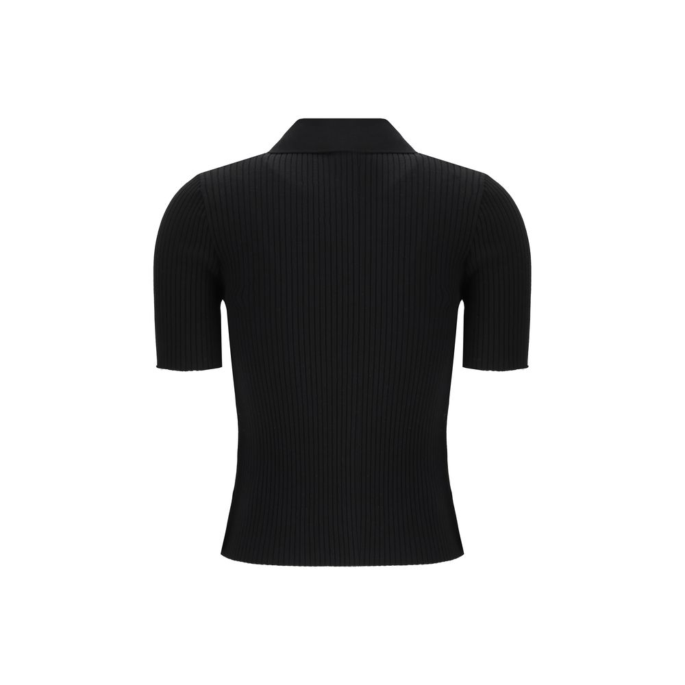 Courrèges Black Viscose Polo Shirt | Regal Royce