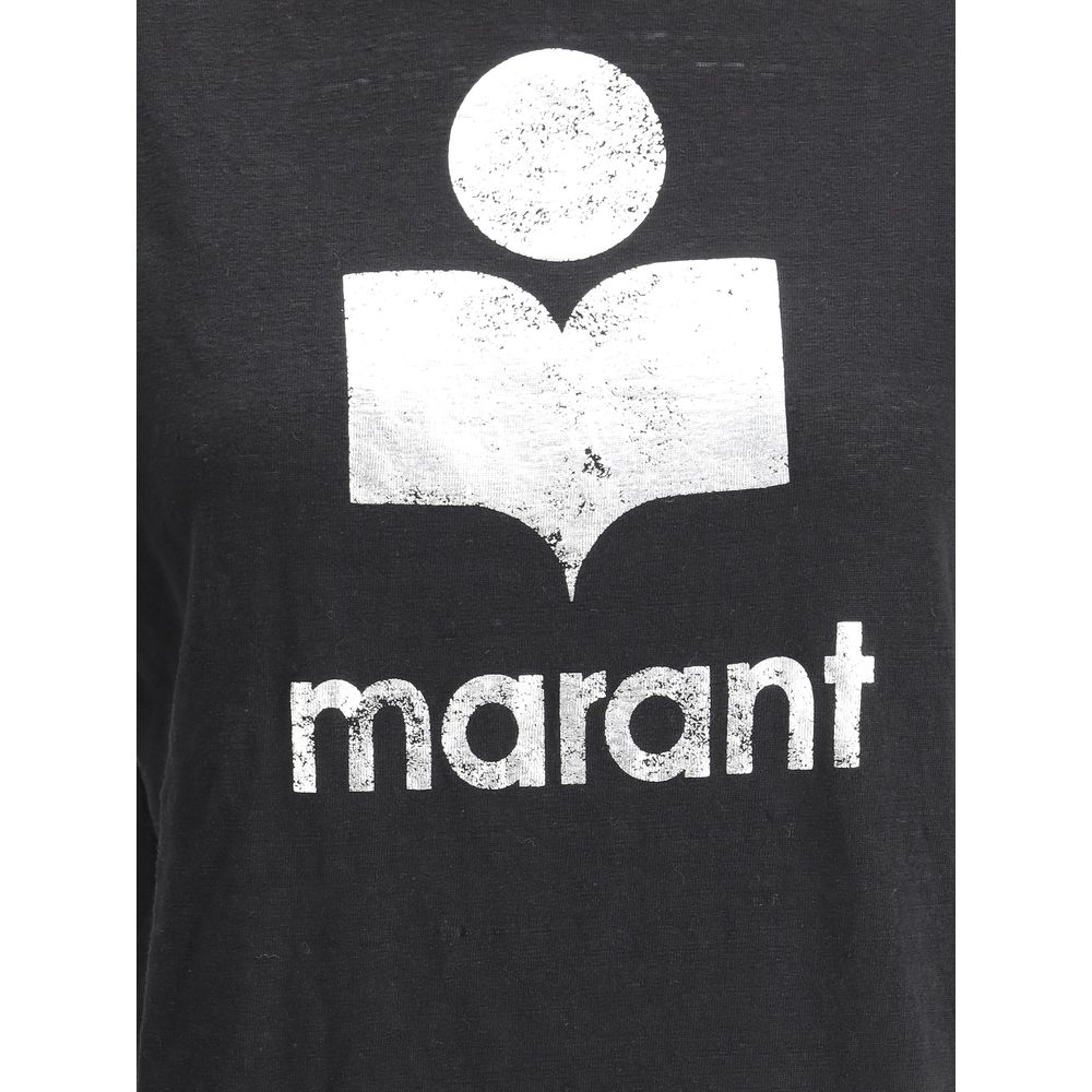 Marant Etoile Black Linen T-Shirt | Regal Royce