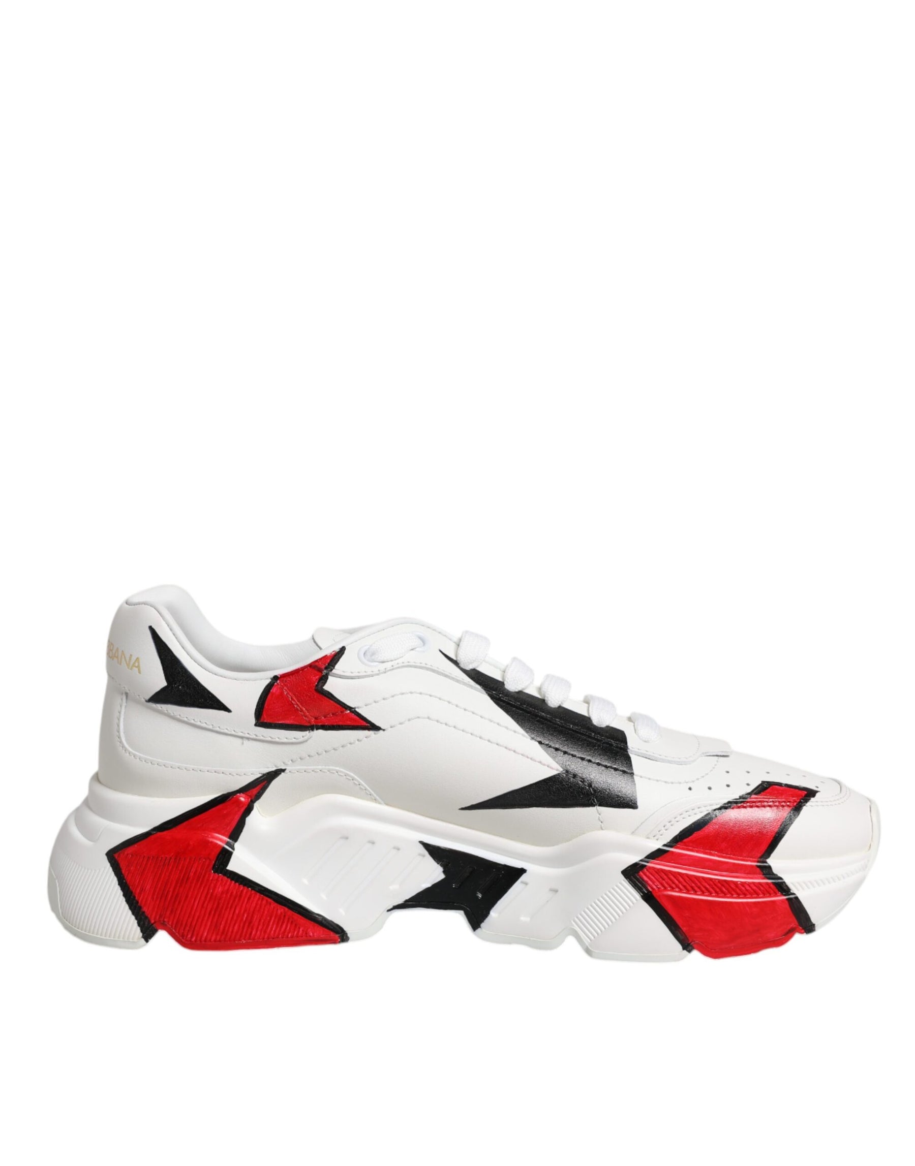 Dolce & Gabbana White Daymaster Hand Painted Sneakers Shoes | Regal Royce