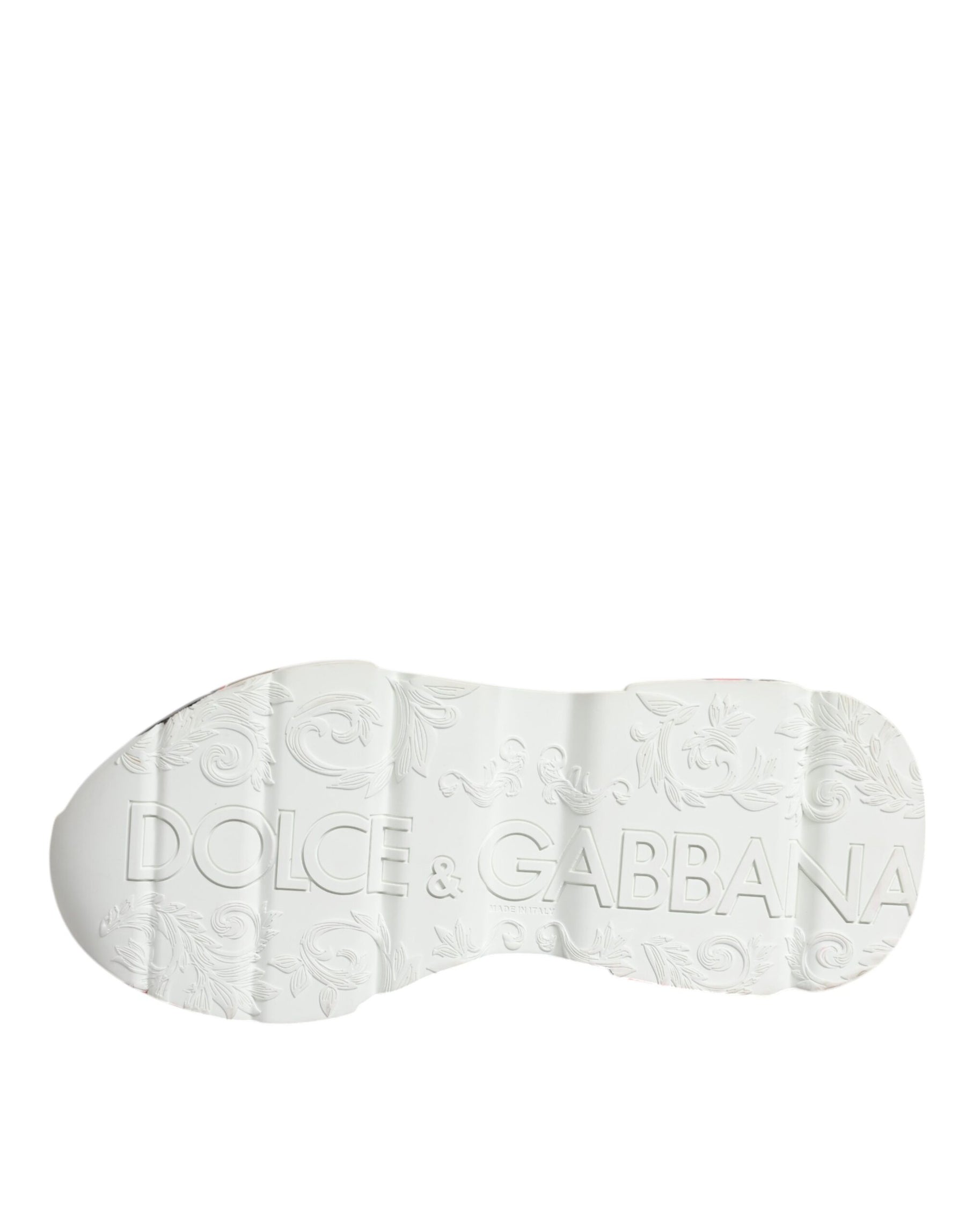 Dolce & Gabbana White Daymaster Hand Painted Sneakers Shoes | Regal Royce