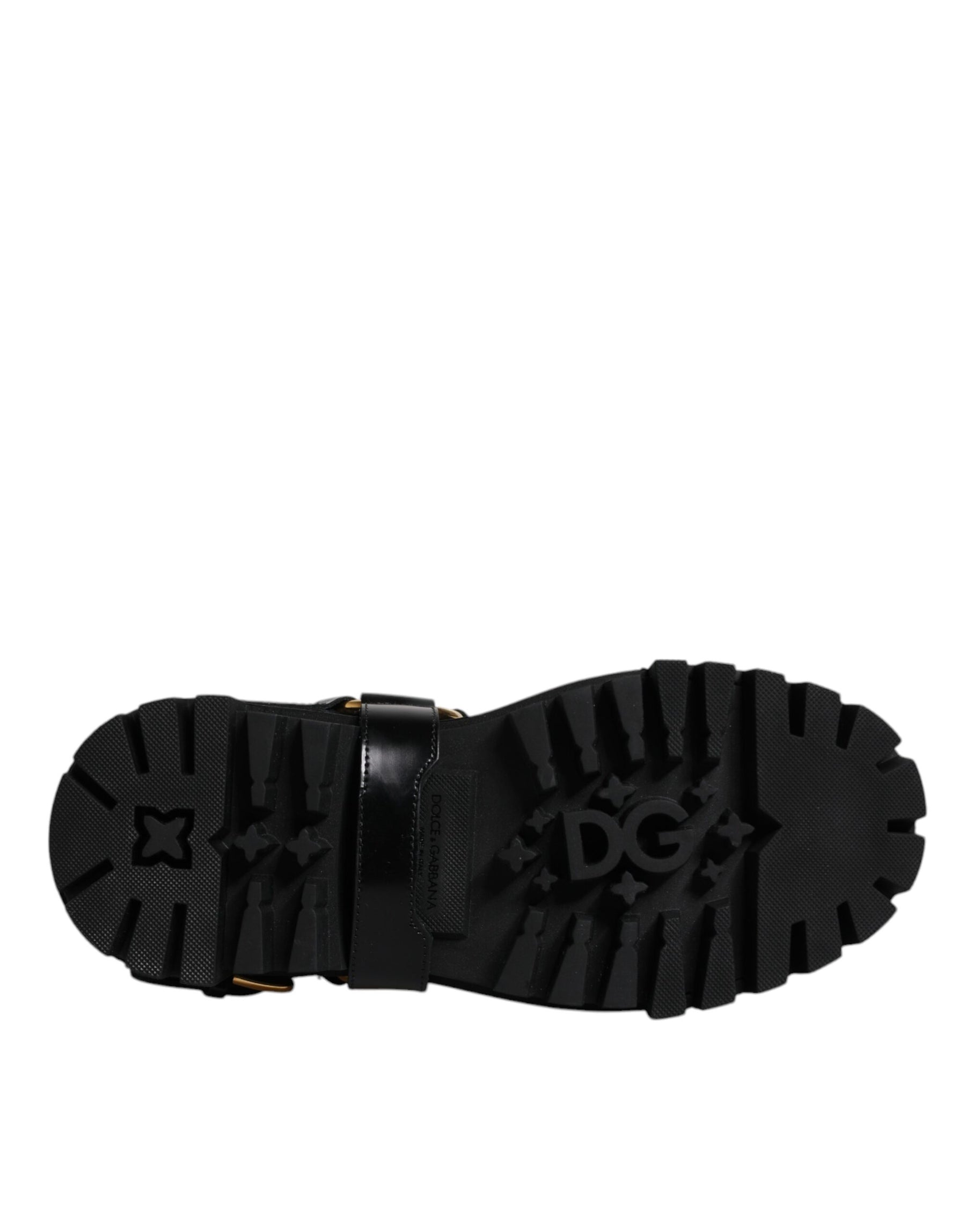 Dolce & Gabbana Black Leather Slip On Stretch Trekking Boots Shoes | Regal Royce