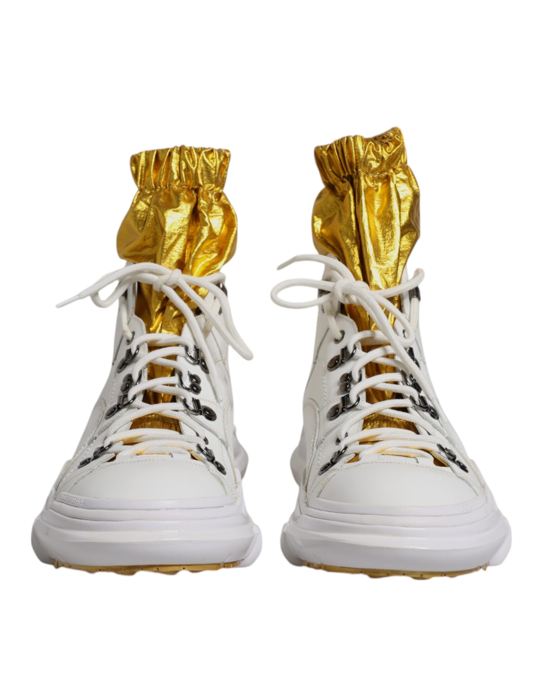 Dolce & Gabbana White Nylon Galileo High Top Sneakers Shoes | Regal Royce