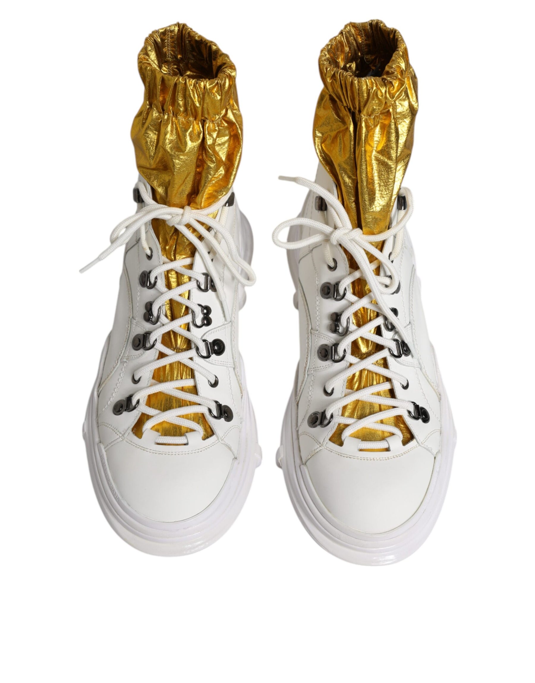 Dolce & Gabbana White Nylon Galileo High Top Sneakers Shoes | Regal Royce
