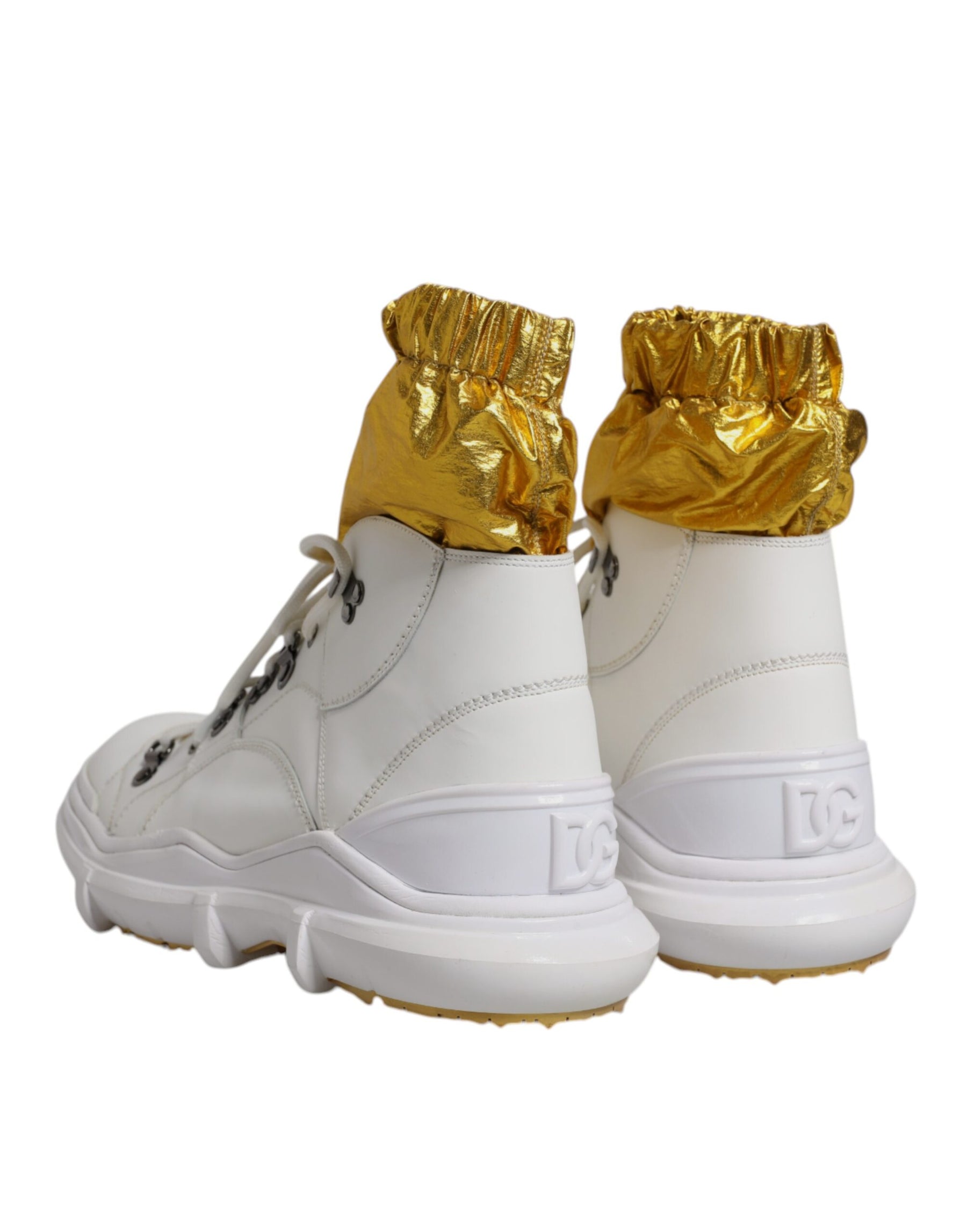 Dolce & Gabbana White Nylon Galileo High Top Sneakers Shoes | Regal Royce