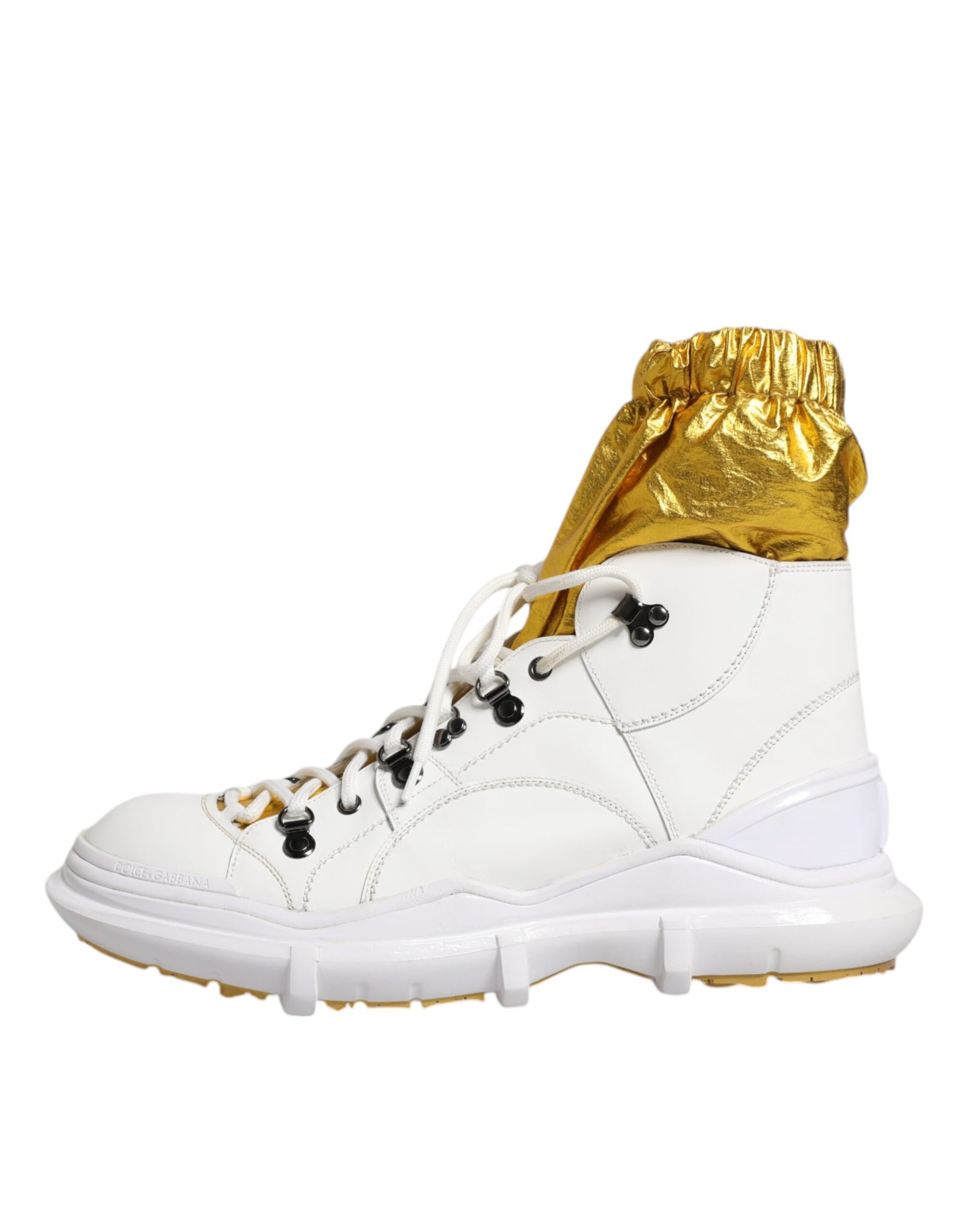 Dolce & Gabbana White Nylon Galileo High Top Sneakers Shoes | Regal Royce