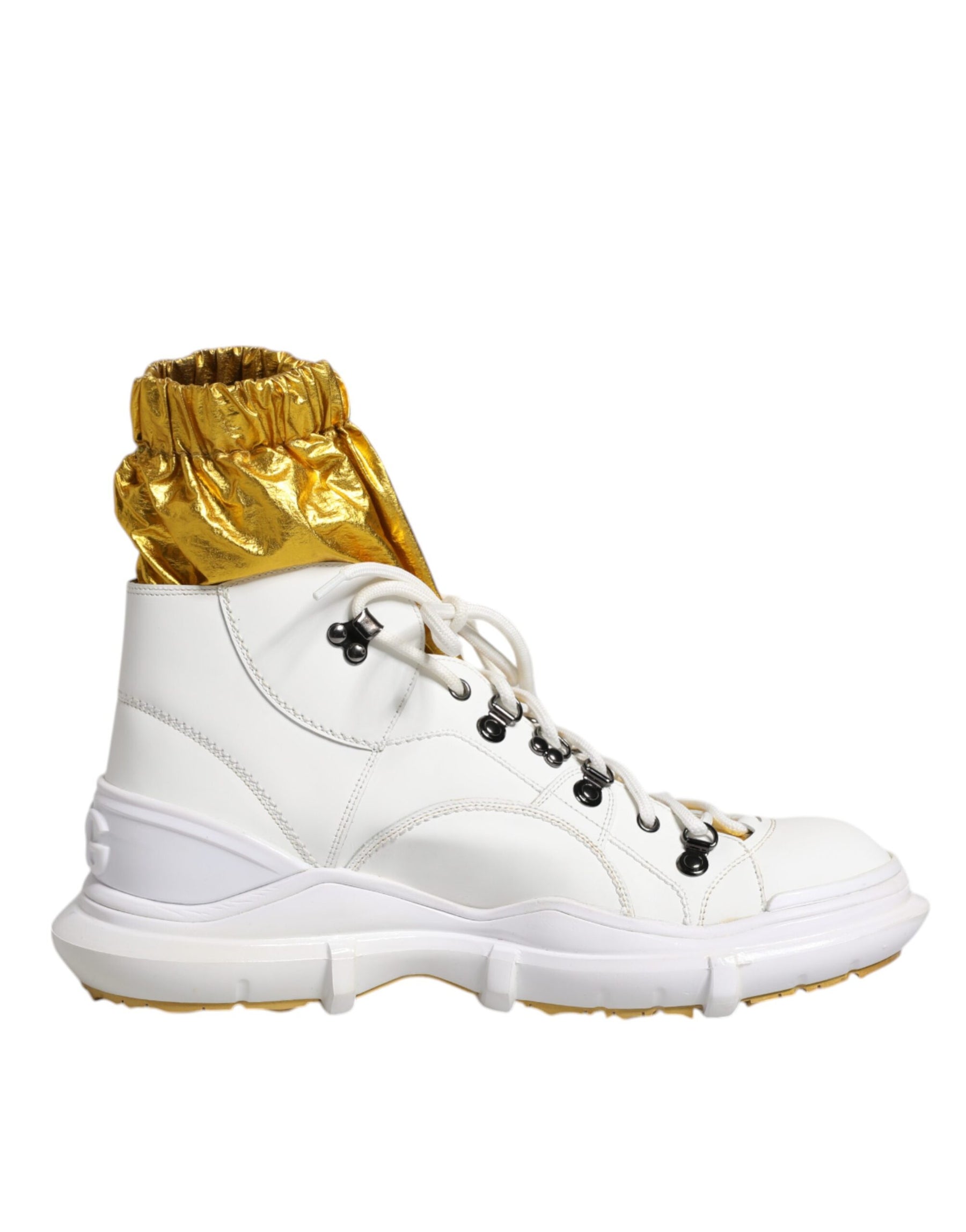 Dolce & Gabbana White Nylon Galileo High Top Sneakers Shoes | Regal Royce