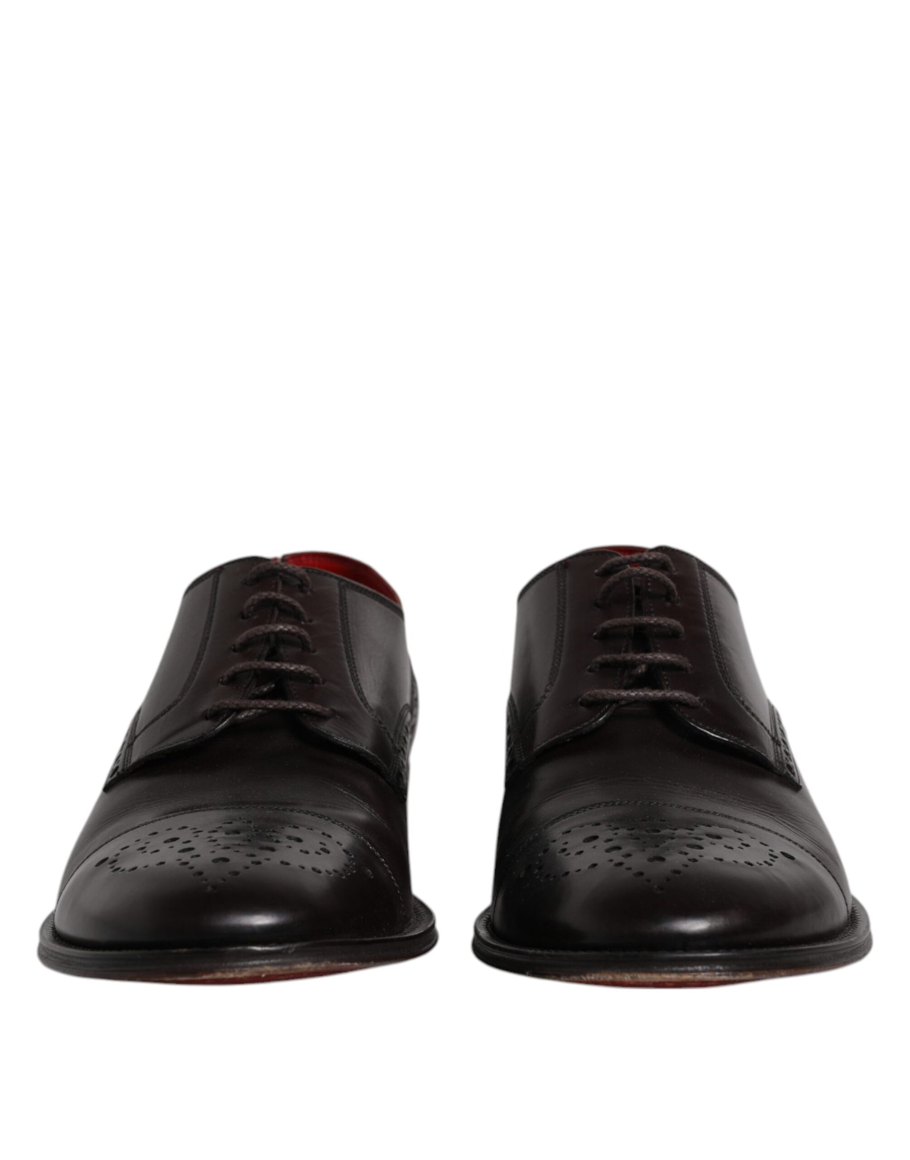 Dolce & Gabbana Black Calfskin Leather Derby Men Dress Shoes | Regal Royce