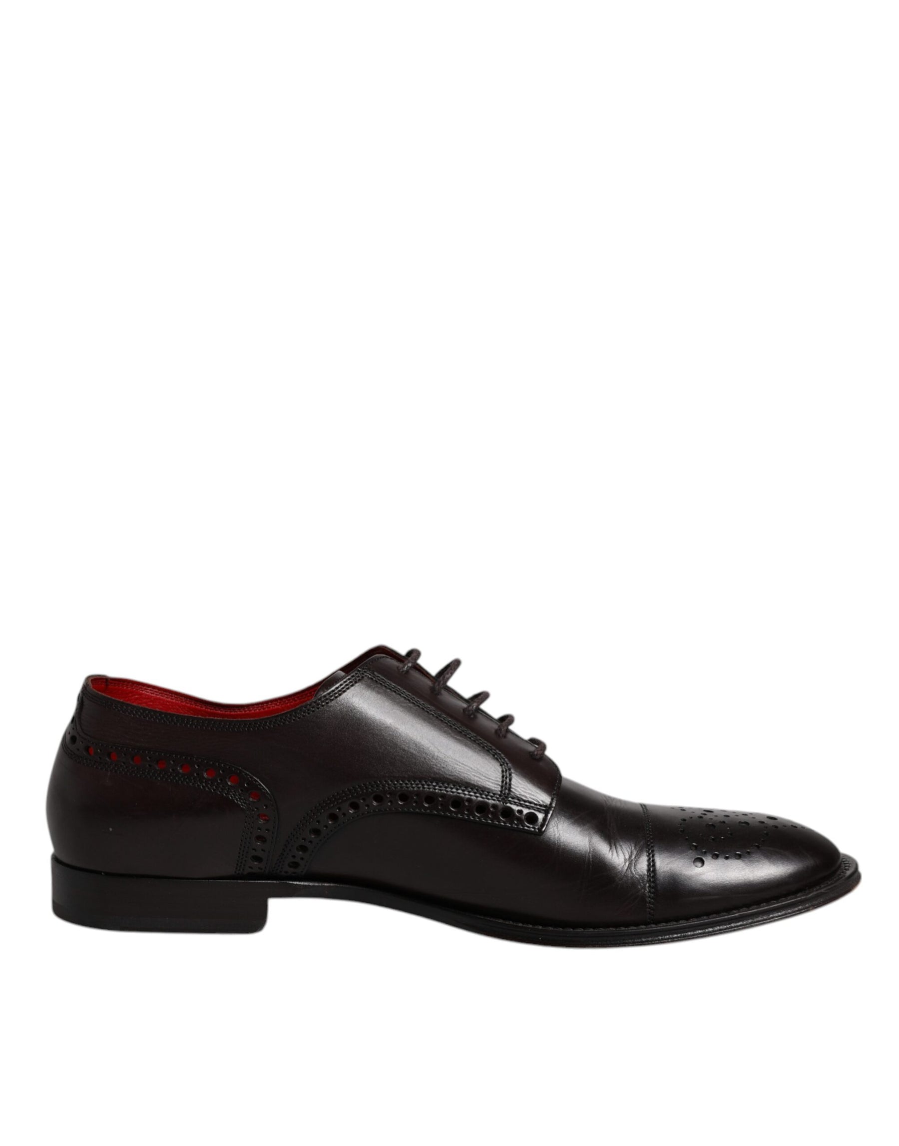 Dolce & Gabbana Black Calfskin Leather Derby Men Dress Shoes | Regal Royce