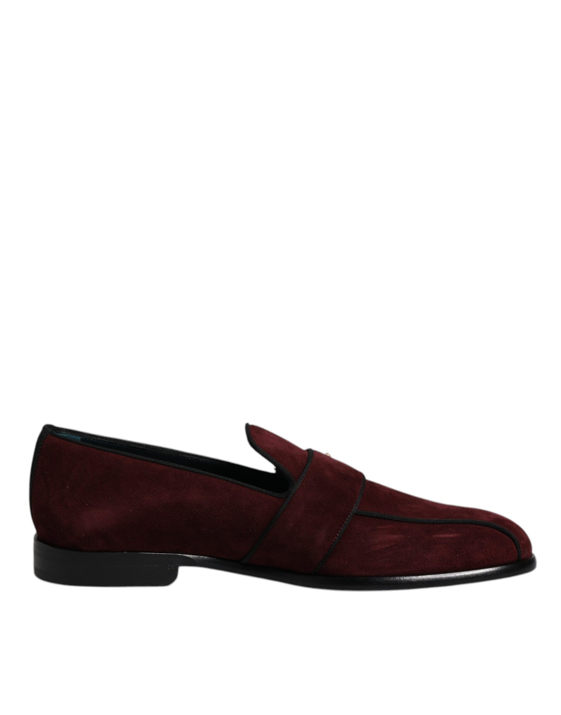 Dolce & Gabbana Bordeaux Suede Loafers Formal Men Dress Shoes | Regal Royce