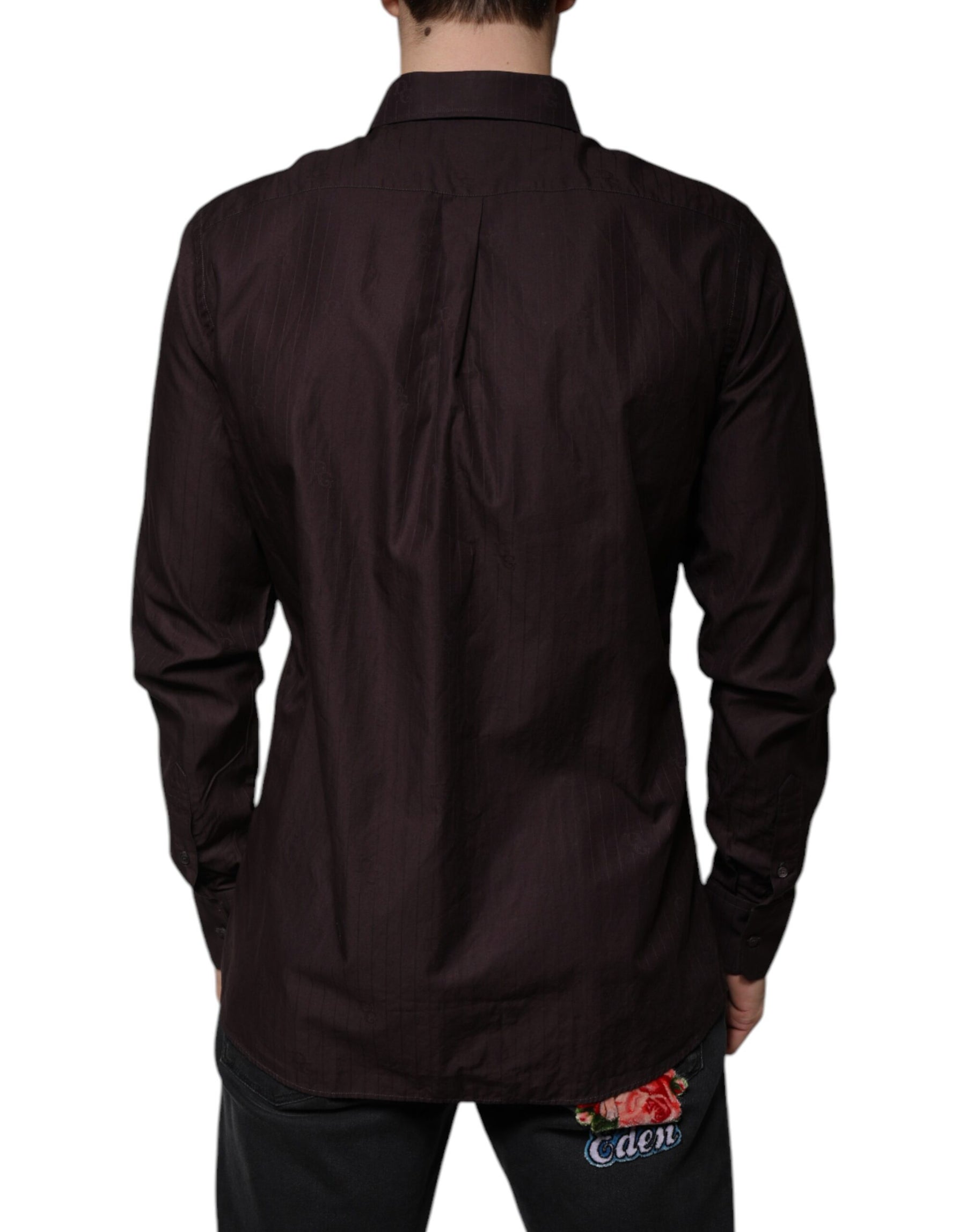 Dolce & Gabbana Purple Cotton Slim Fit MARTINI Dress Shirt | Regal Royce