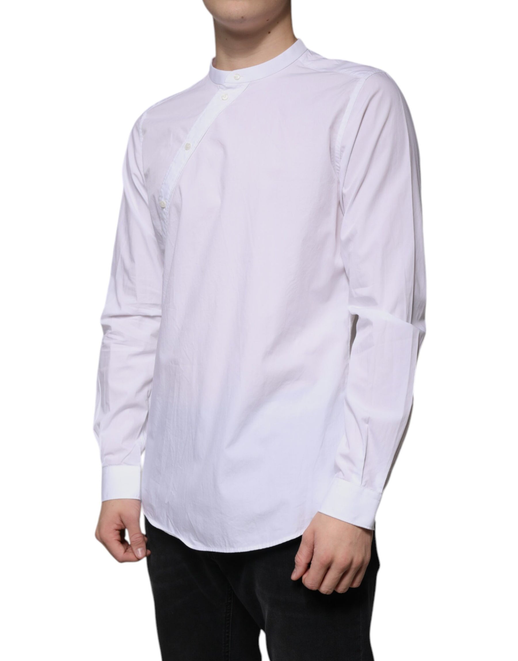 Dolce & Gabbana White Cotton Slim Fit MARTINI Dress Shirt | Regal Royce