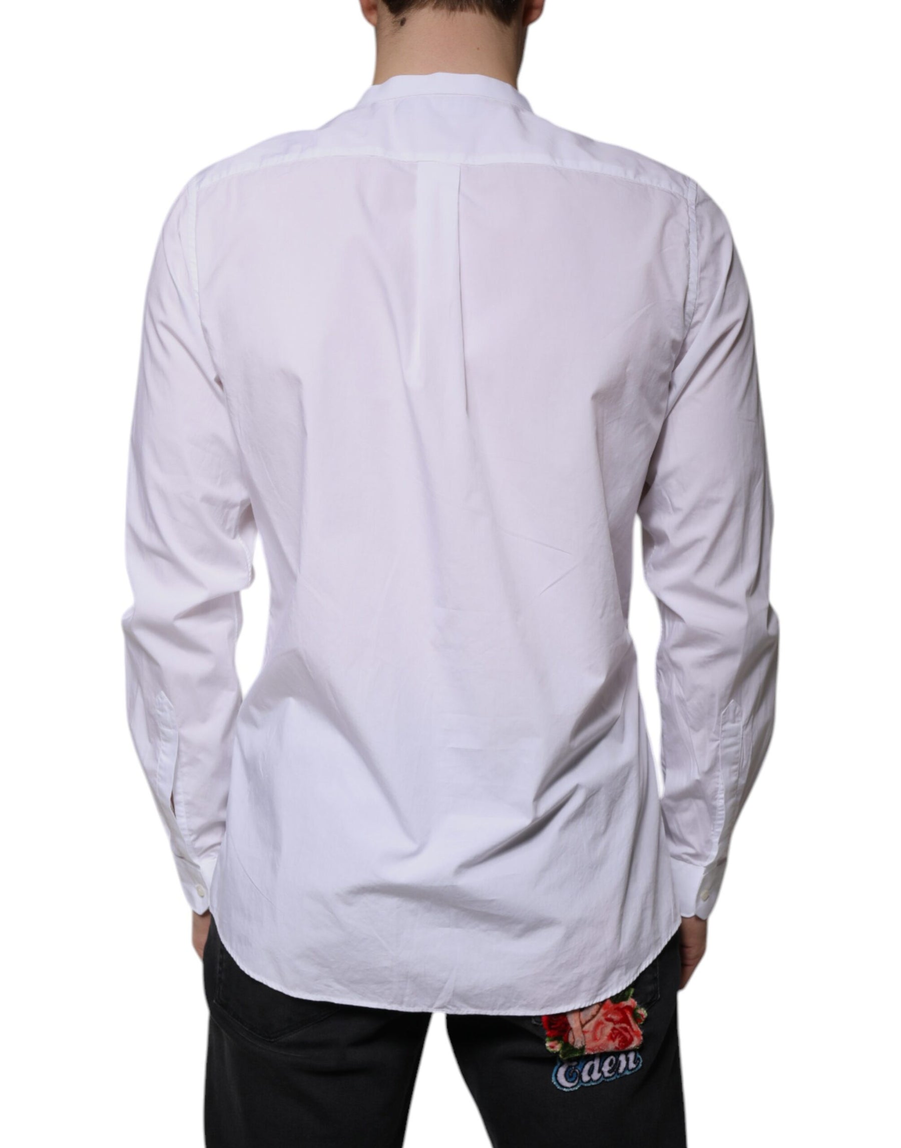 Dolce & Gabbana White Cotton Slim Fit MARTINI Dress Shirt | Regal Royce