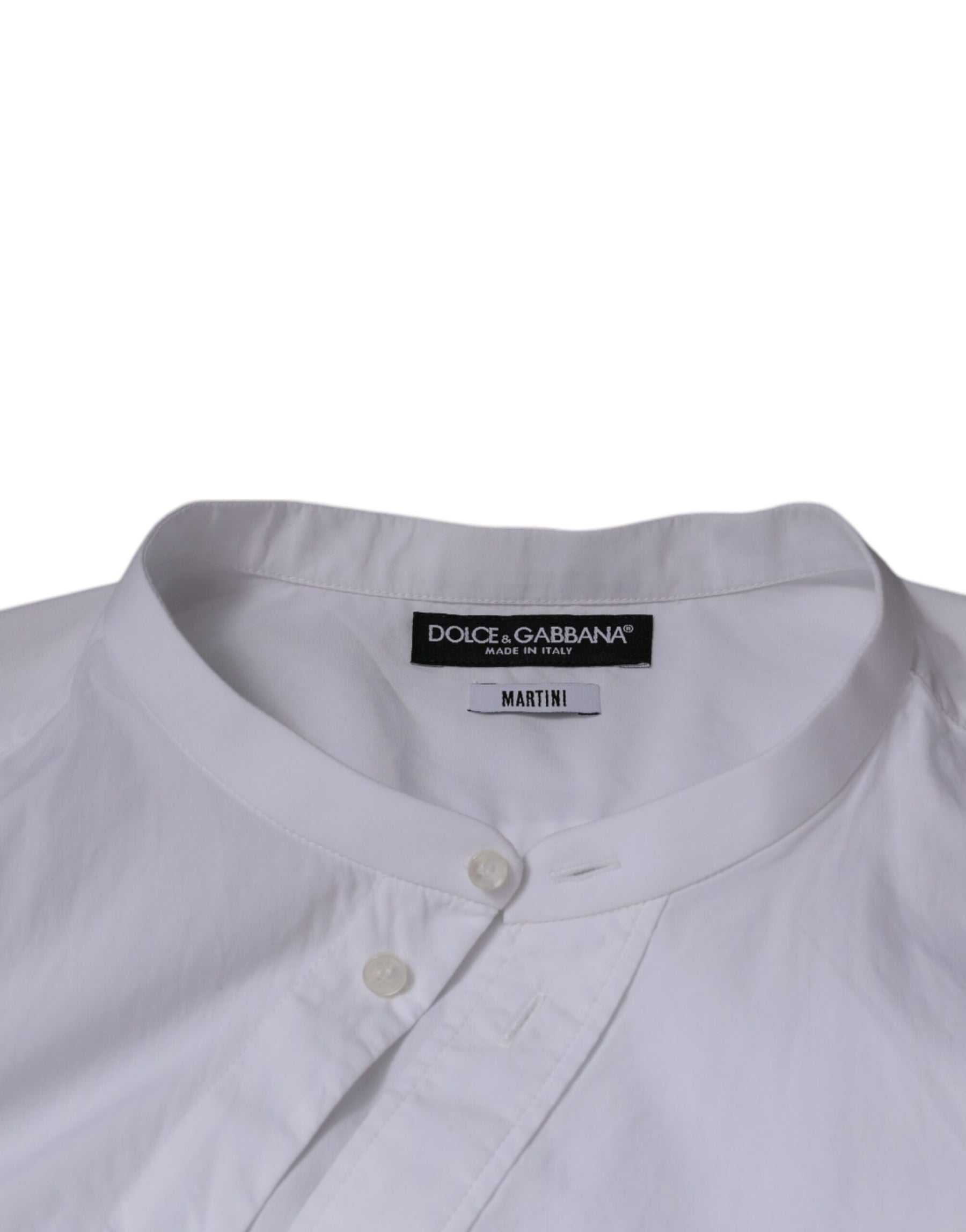 Dolce & Gabbana White Cotton Slim Fit MARTINI Dress Shirt | Regal Royce