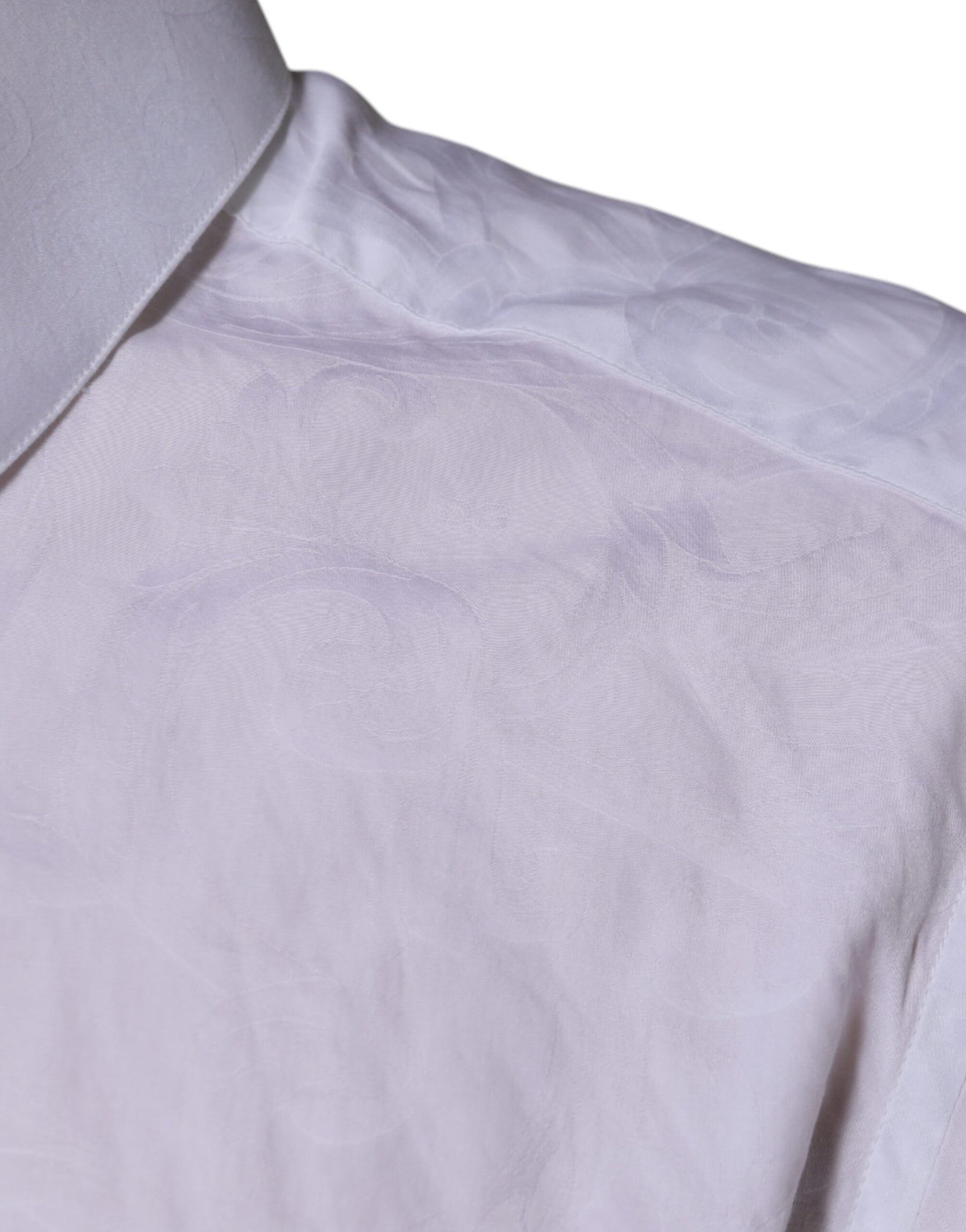 Dolce & Gabbana White Cotton Slim Fit Men MARTINI Dress Shirt | Regal Royce