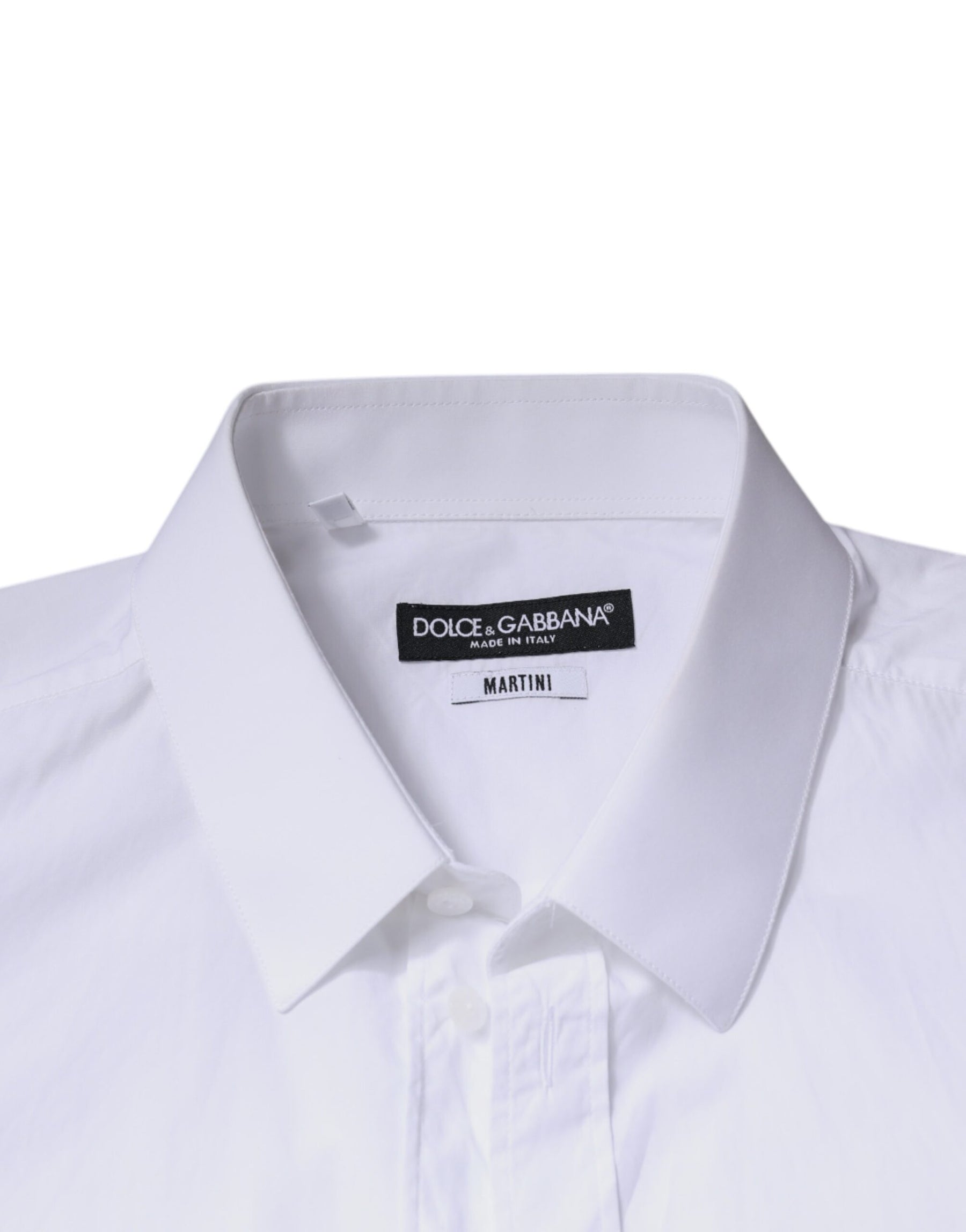 Dolce & Gabbana White Cotton Slim Fit MARTINI Dress Shirt | Regal Royce