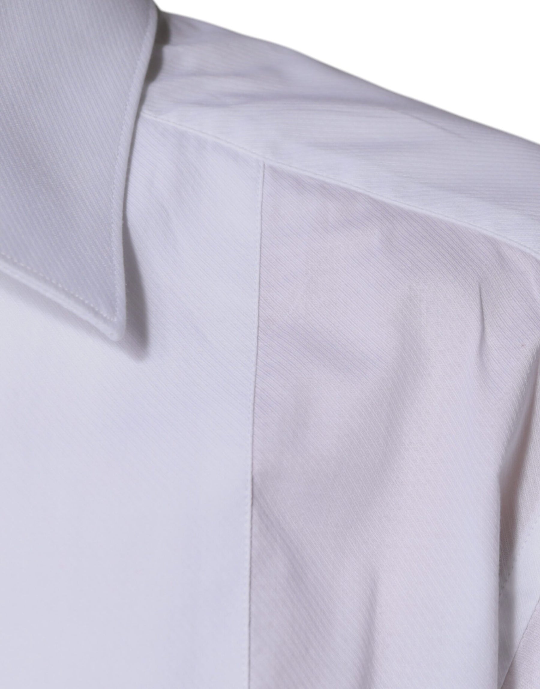 Dolce & Gabbana White Bib Cotton Poplin GOLD Formal Shirt | Regal Royce