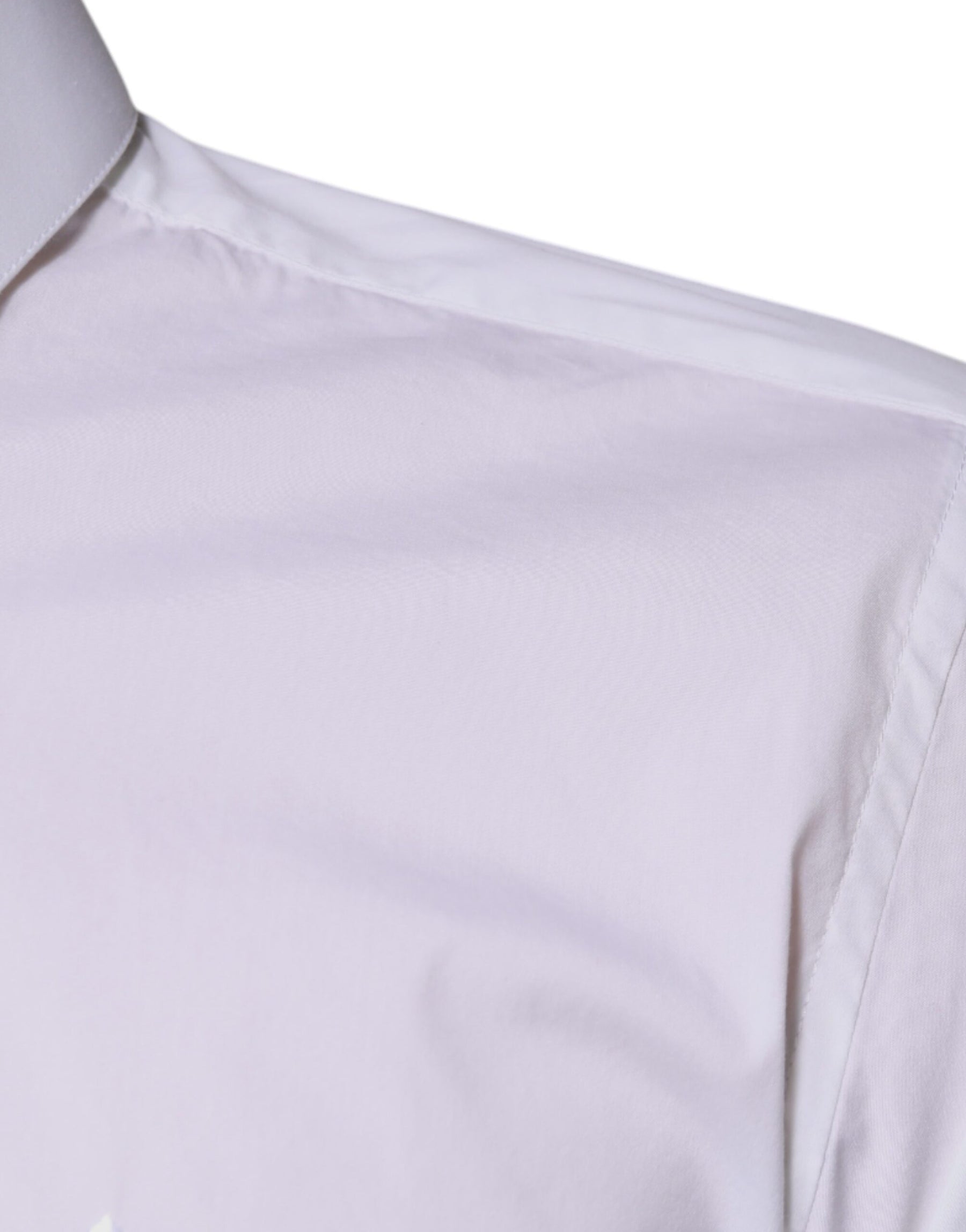 Dolce & Gabbana White Cotton Blend Formal MARTINI Shirt | Regal Royce