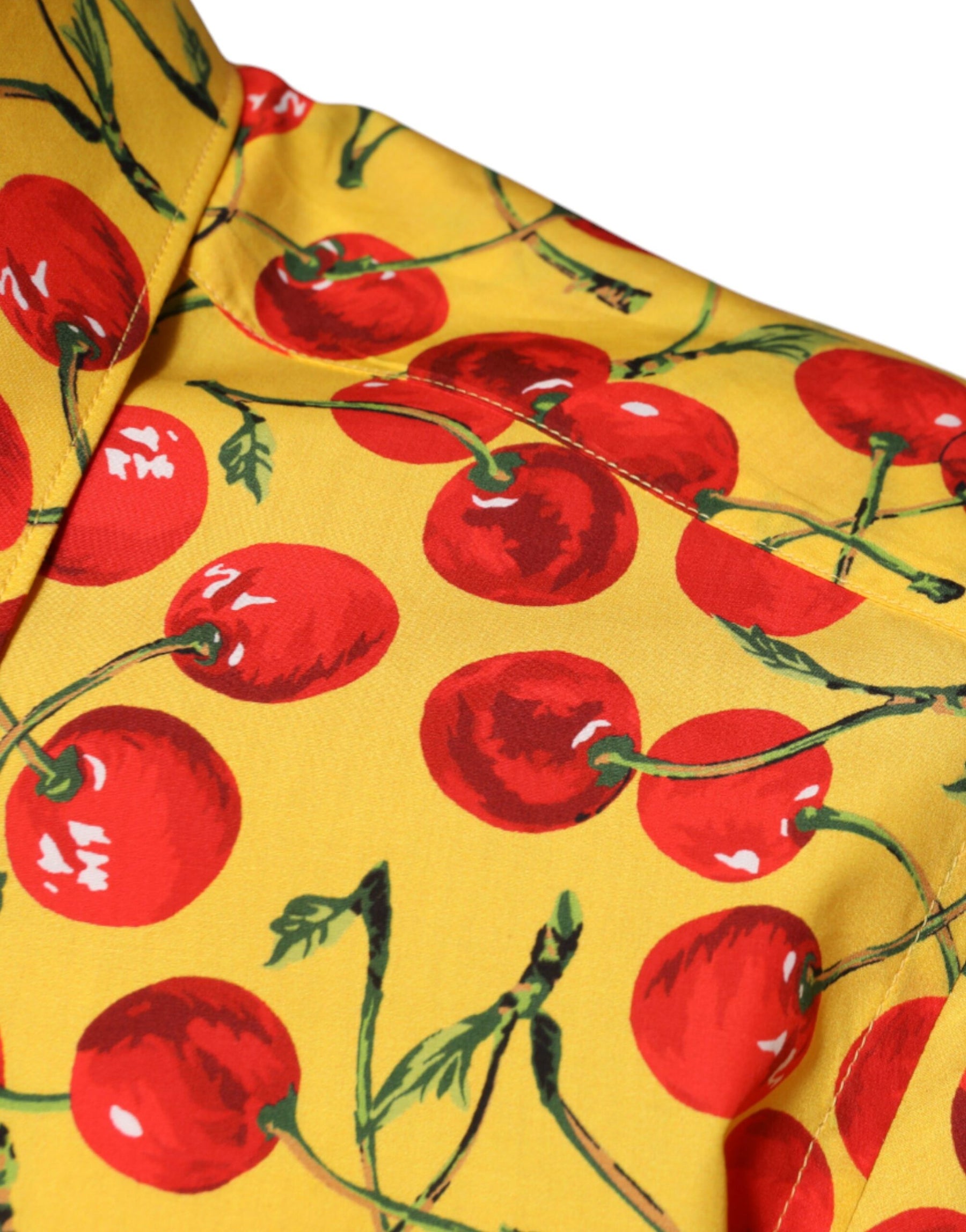 Dolce & Gabbana Yellow Cherry Cotton MARTINI Dress Shirt | Regal Royce