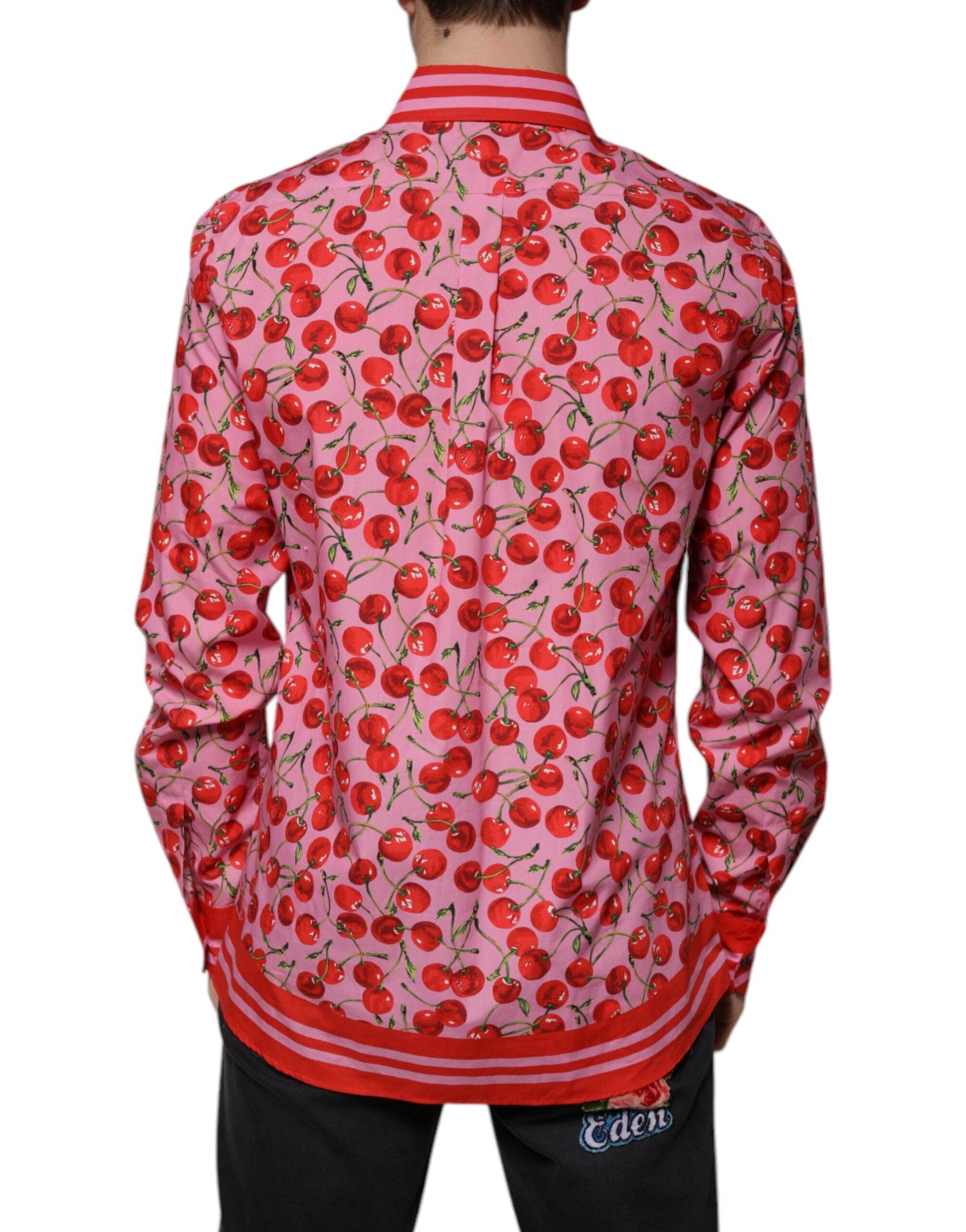 Dolce & Gabbana Pink Cherry Cotton Formal MARTINI Dress Shirt | Regal Royce