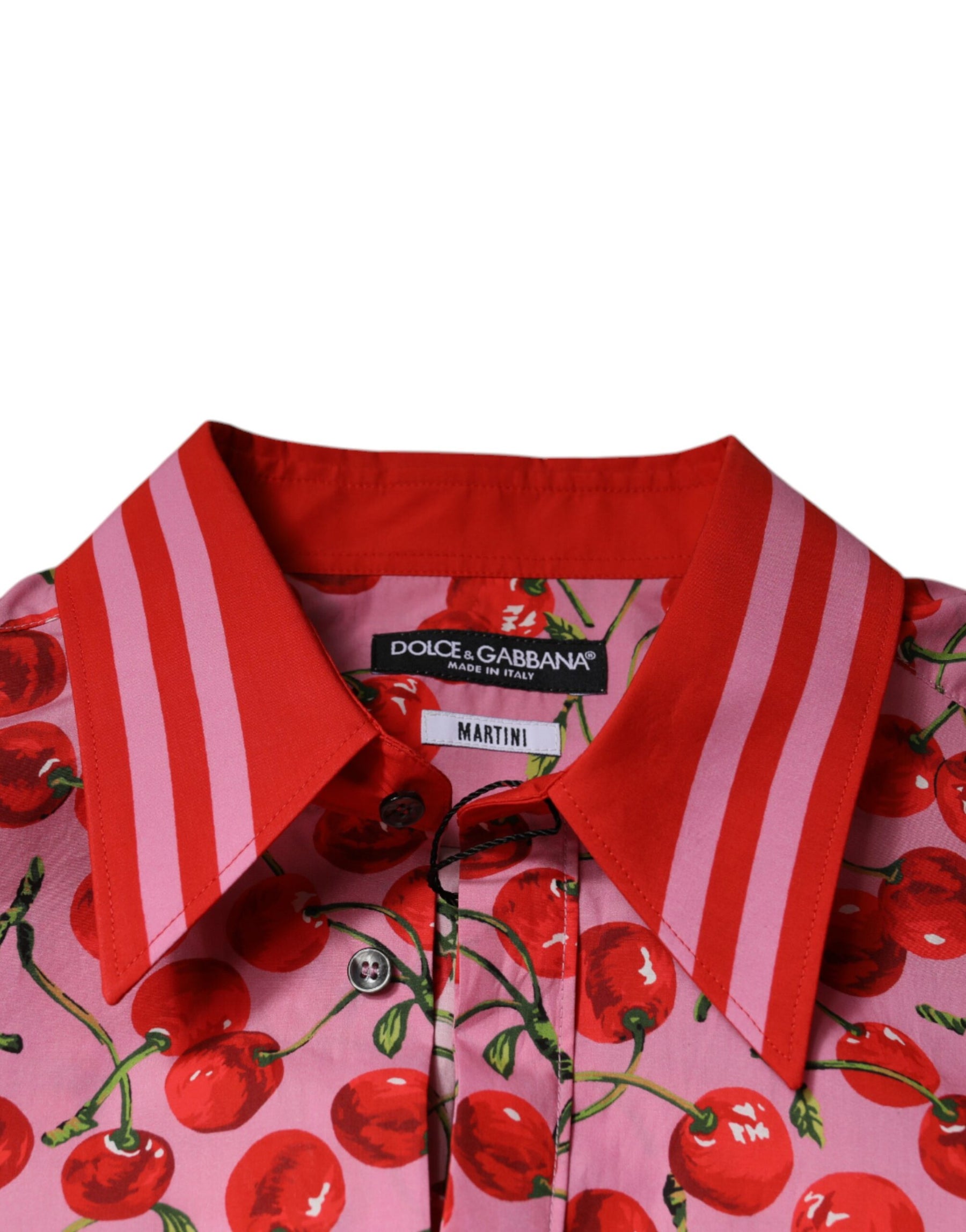 Dolce & Gabbana Pink Cherry Cotton Formal MARTINI Dress Shirt | Regal Royce