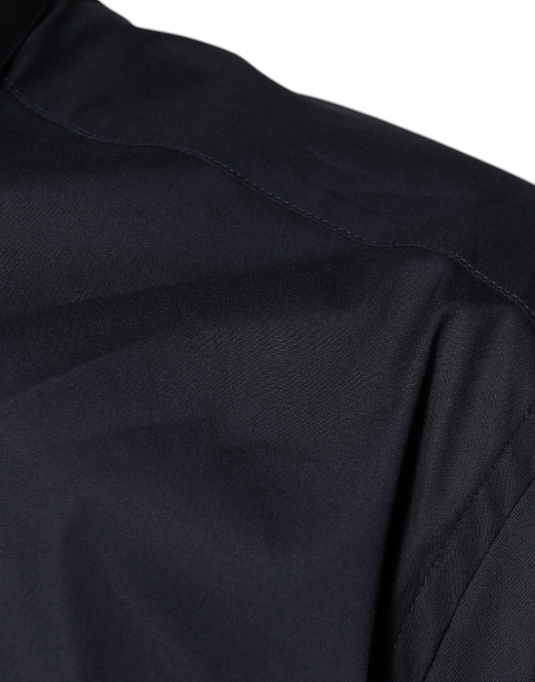 Dolce & Gabbana Black Cotton Blend Formal GOLD Dress Shirt | Regal Royce