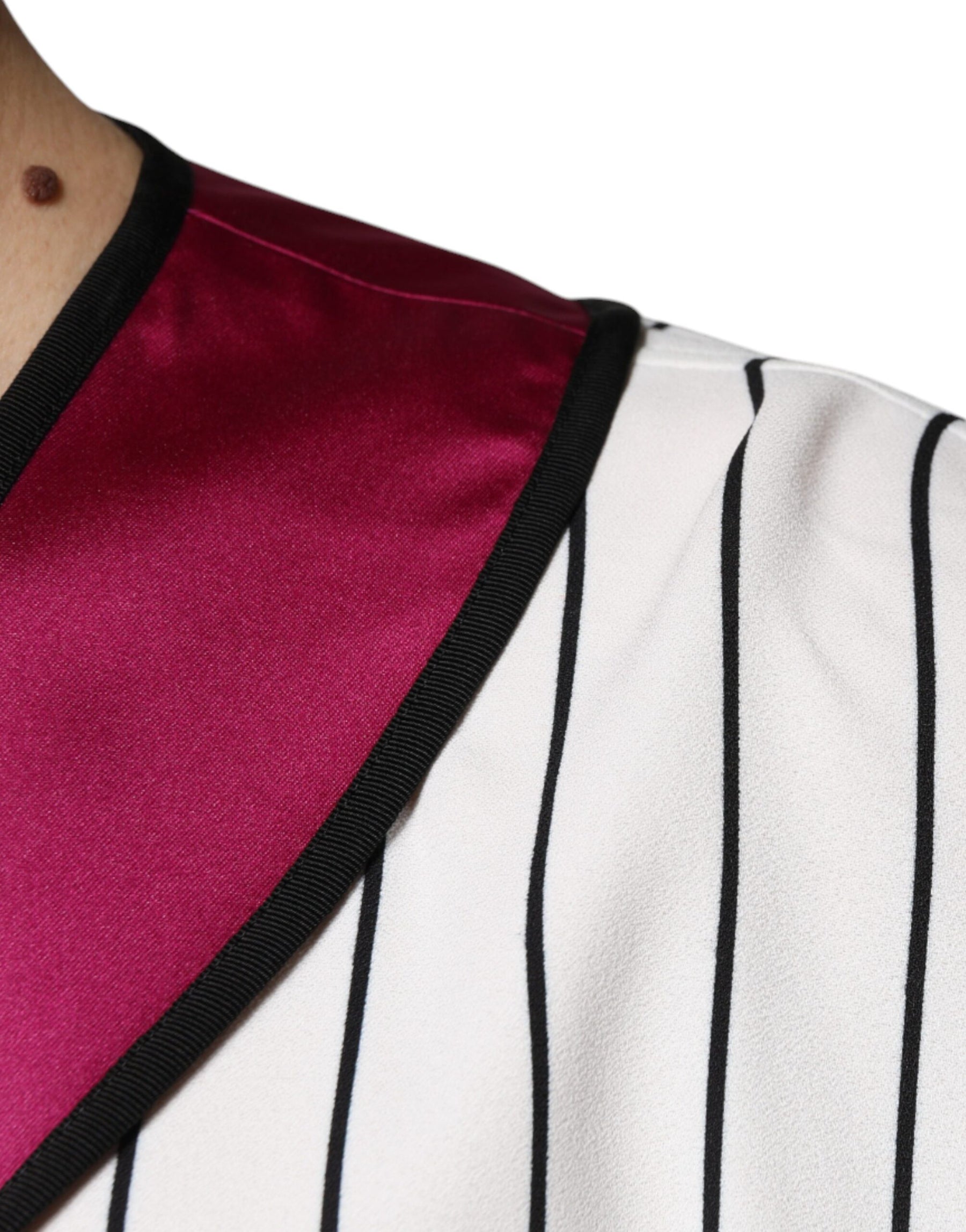 Dolce & Gabbana Multicolor Logo Jersey Button V-neck T-shirt | Regal Royce