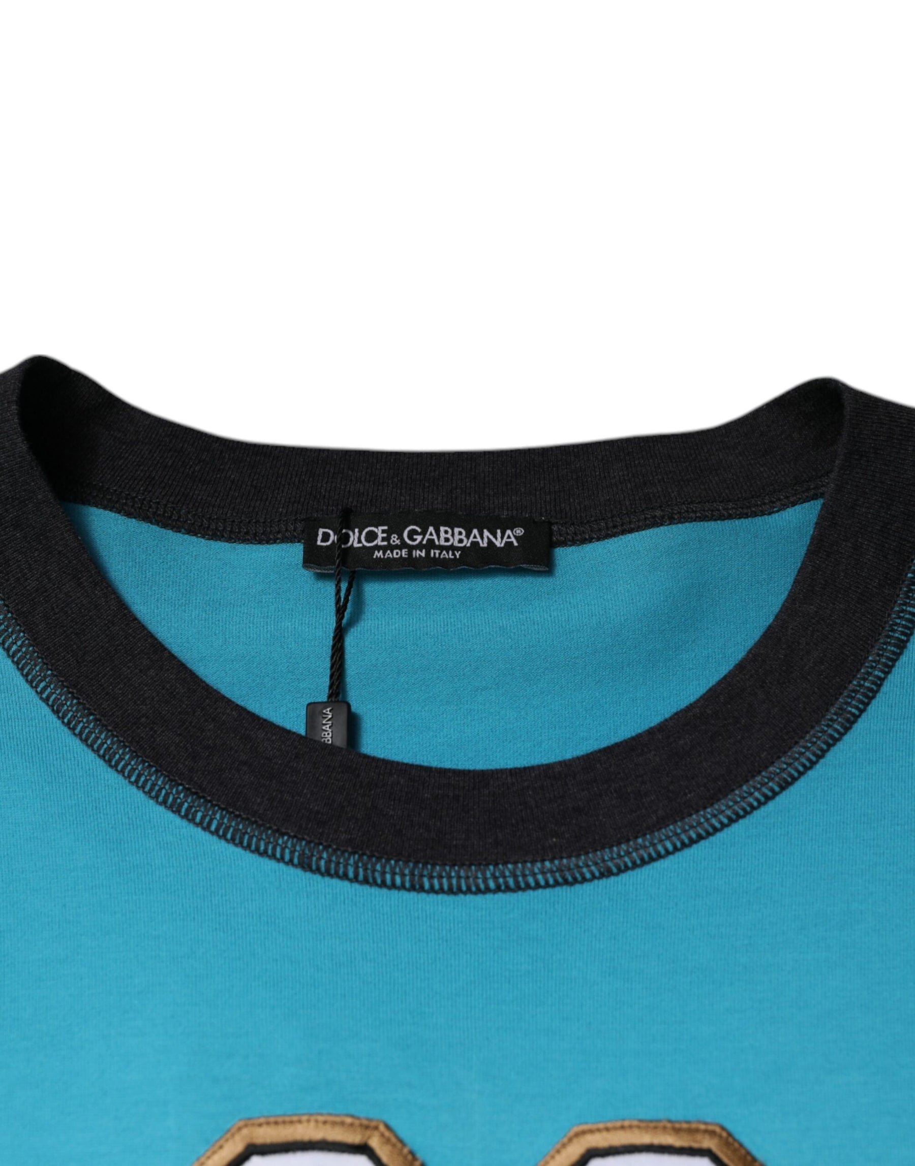 Dolce & Gabbana Blue Logo Crew Neck Short Sleeves T-shirt | Regal Royce