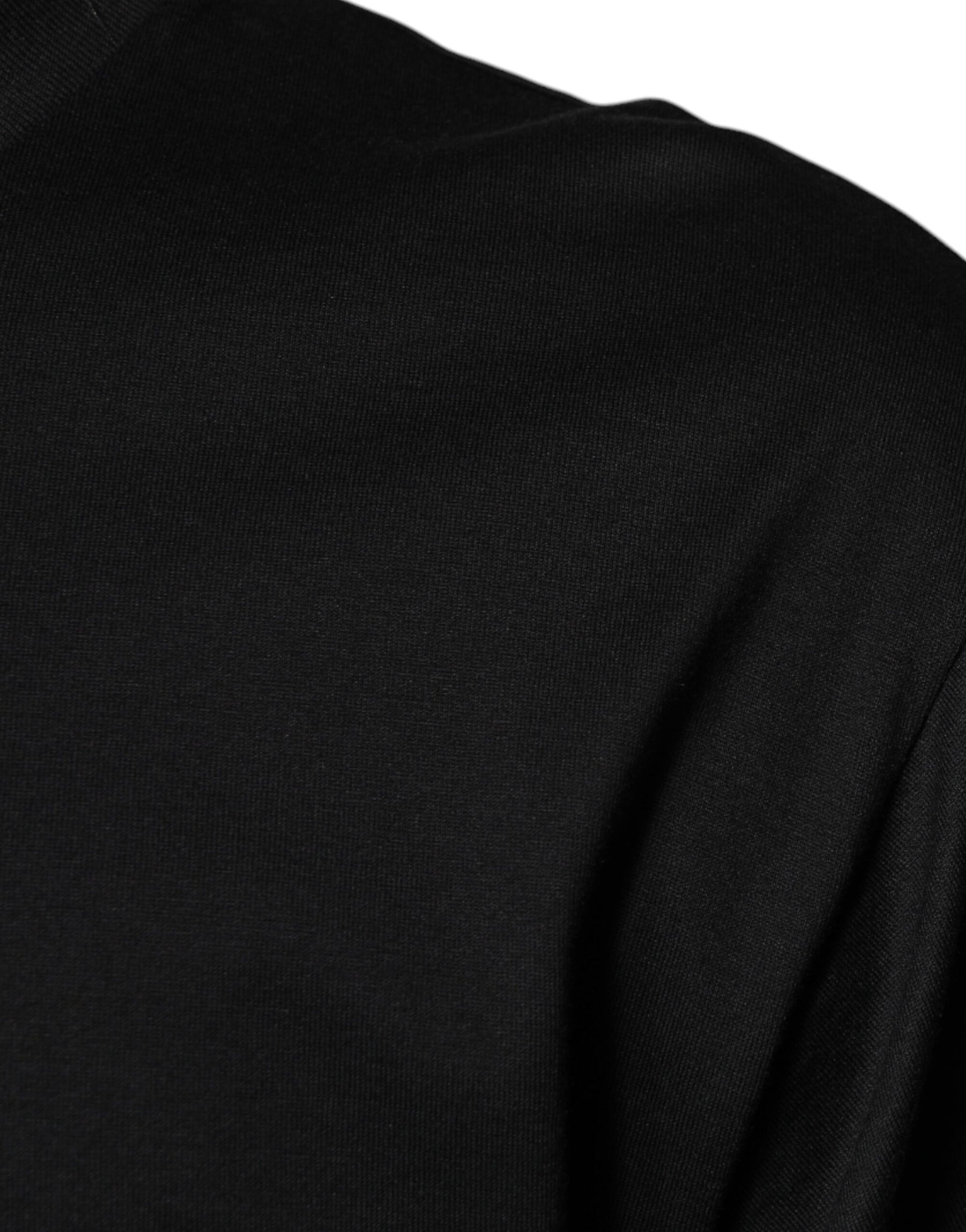 Dolce & Gabbana Black Cotton Crew Neck Short Sleeves T-shirt | Regal Royce