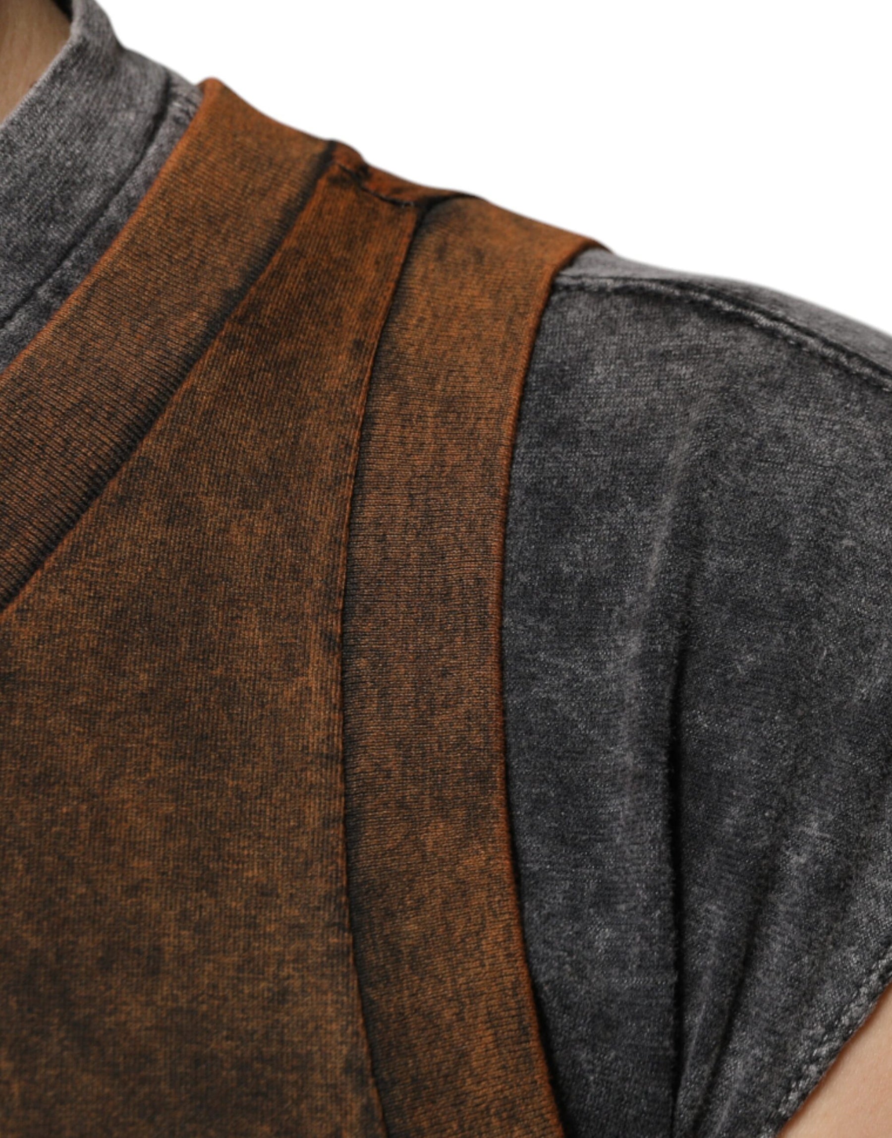 Dolce & Gabbana Brown Cotton Crew Neck Sleeveless T-shirt | Regal Royce