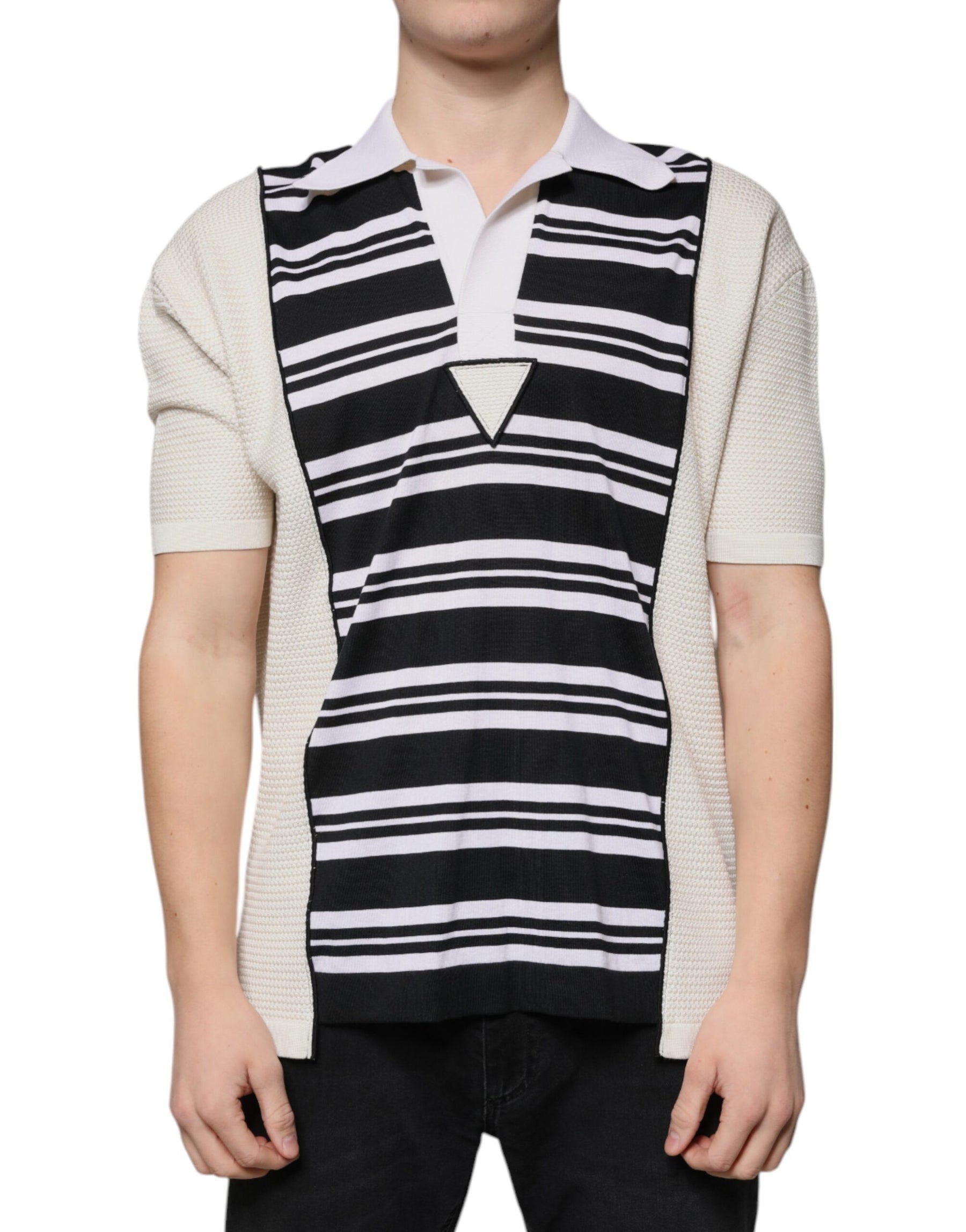 Dolce & Gabbana Multicolor Stripe Collared Polo T-shirt | Regal Royce