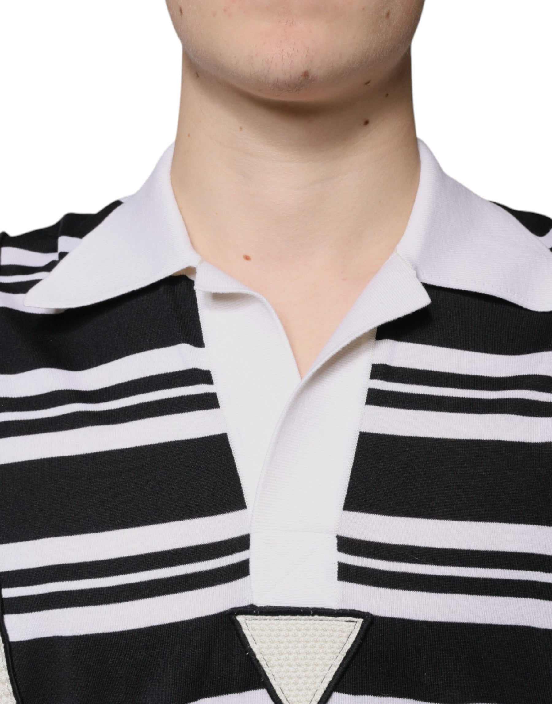 Dolce & Gabbana Multicolor Stripe Collared Polo T-shirt | Regal Royce