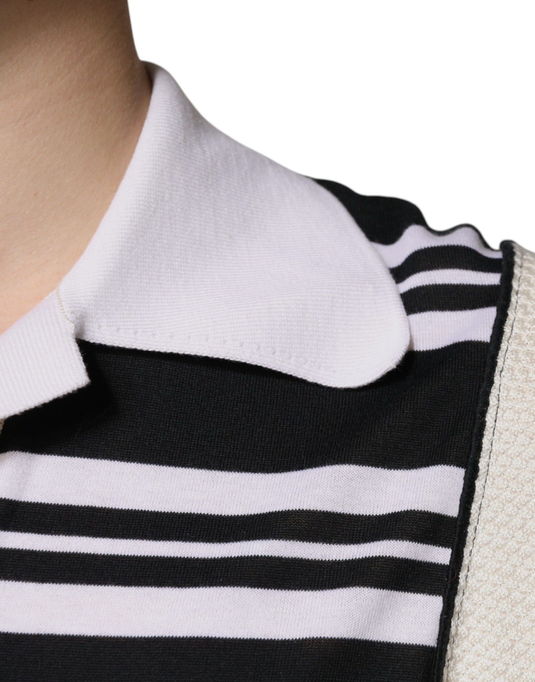 Dolce & Gabbana Multicolor Stripe Collared Polo T-shirt | Regal Royce