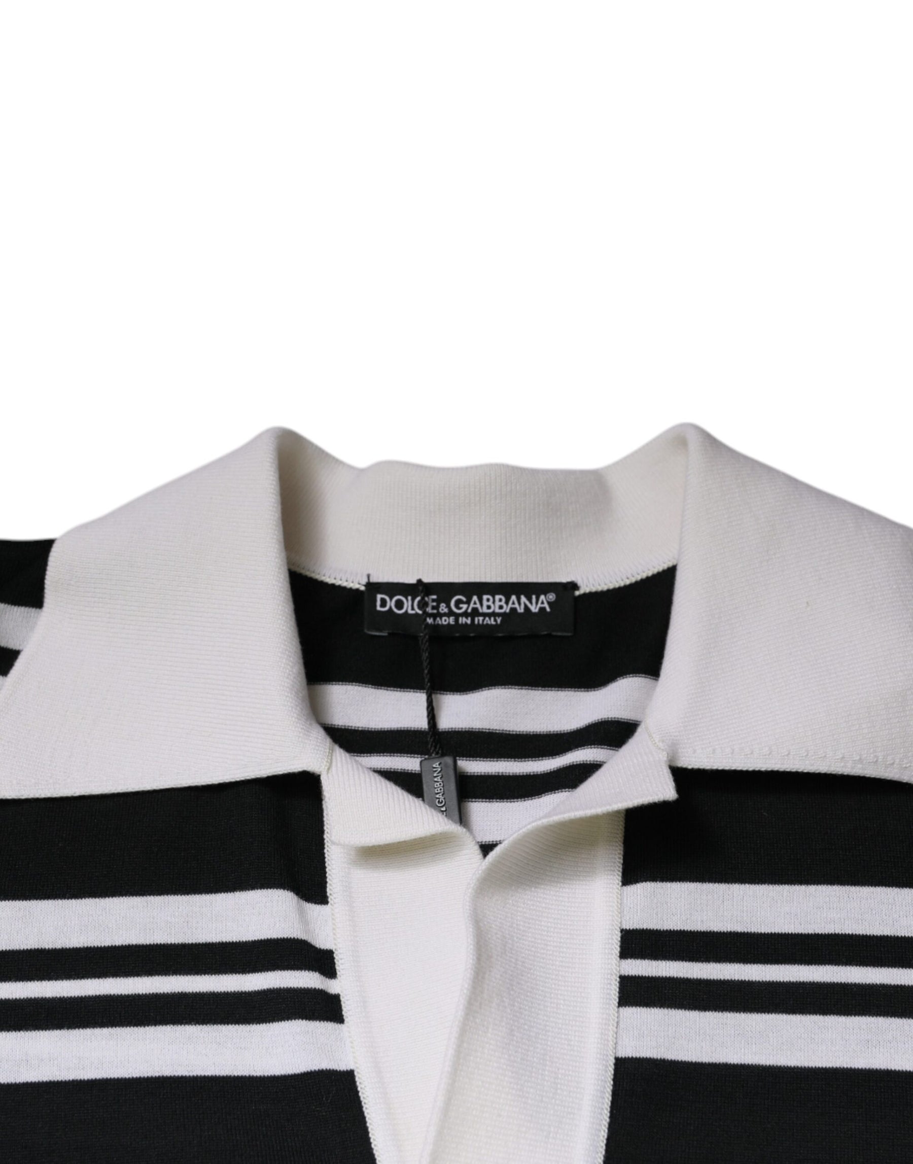 Dolce & Gabbana Multicolor Stripe Collared Polo T-shirt | Regal Royce