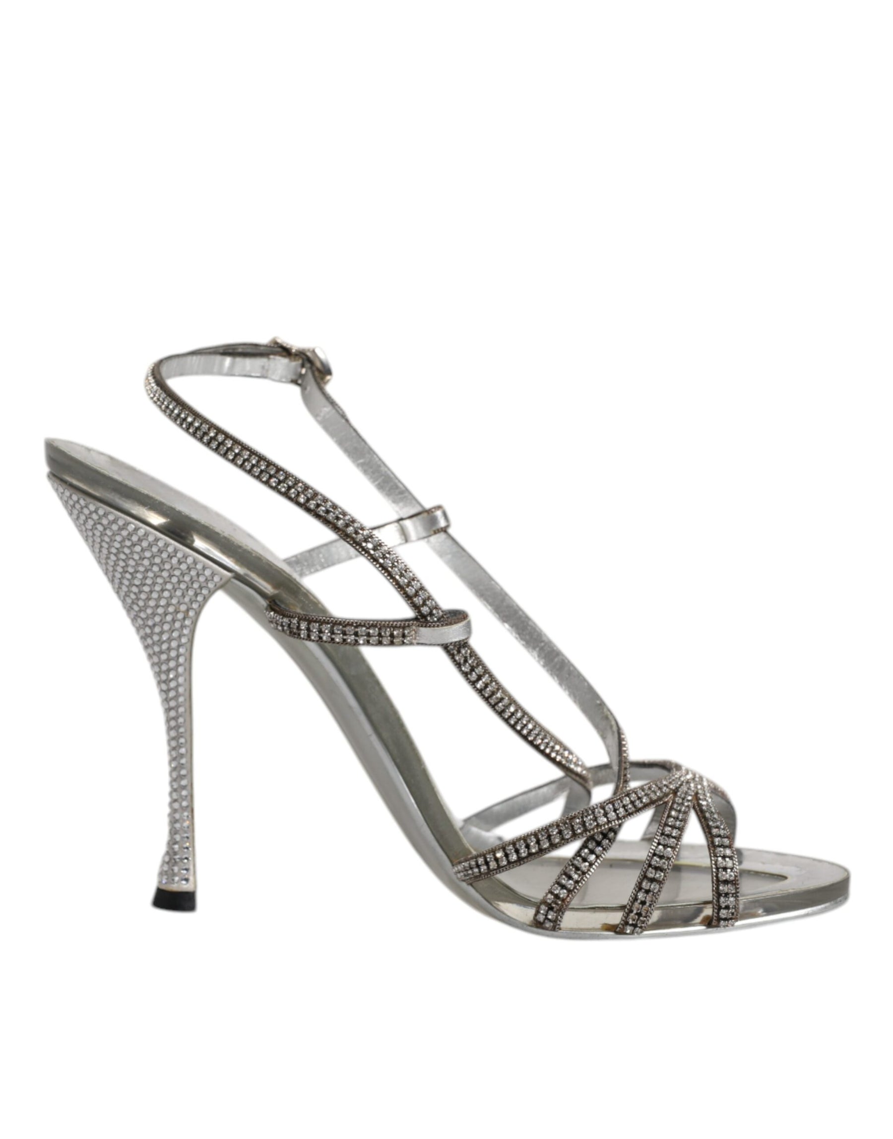 Dolce & Gabbana Silver Crystal Slingback KEIRA Sandals Shoes | Regal Royce