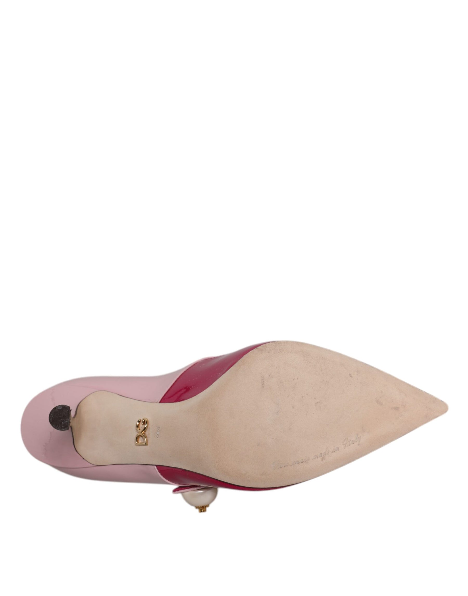 Dolce & Gabbana Two Tone Pink Leather Mary Jane Heels Pumps Shoes | Regal Royce