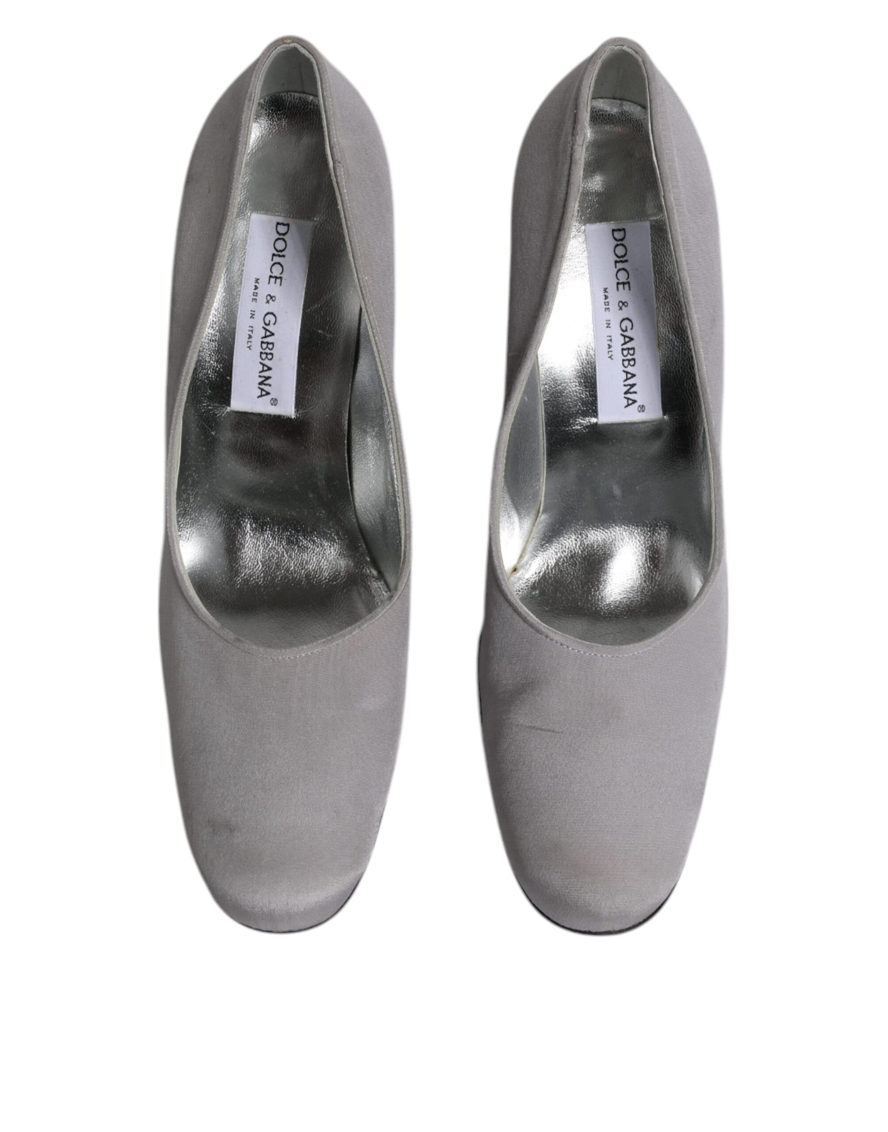 Dolce & Gabbana Gray Suede Leather High Heel Pumps Shoes | Regal Royce
