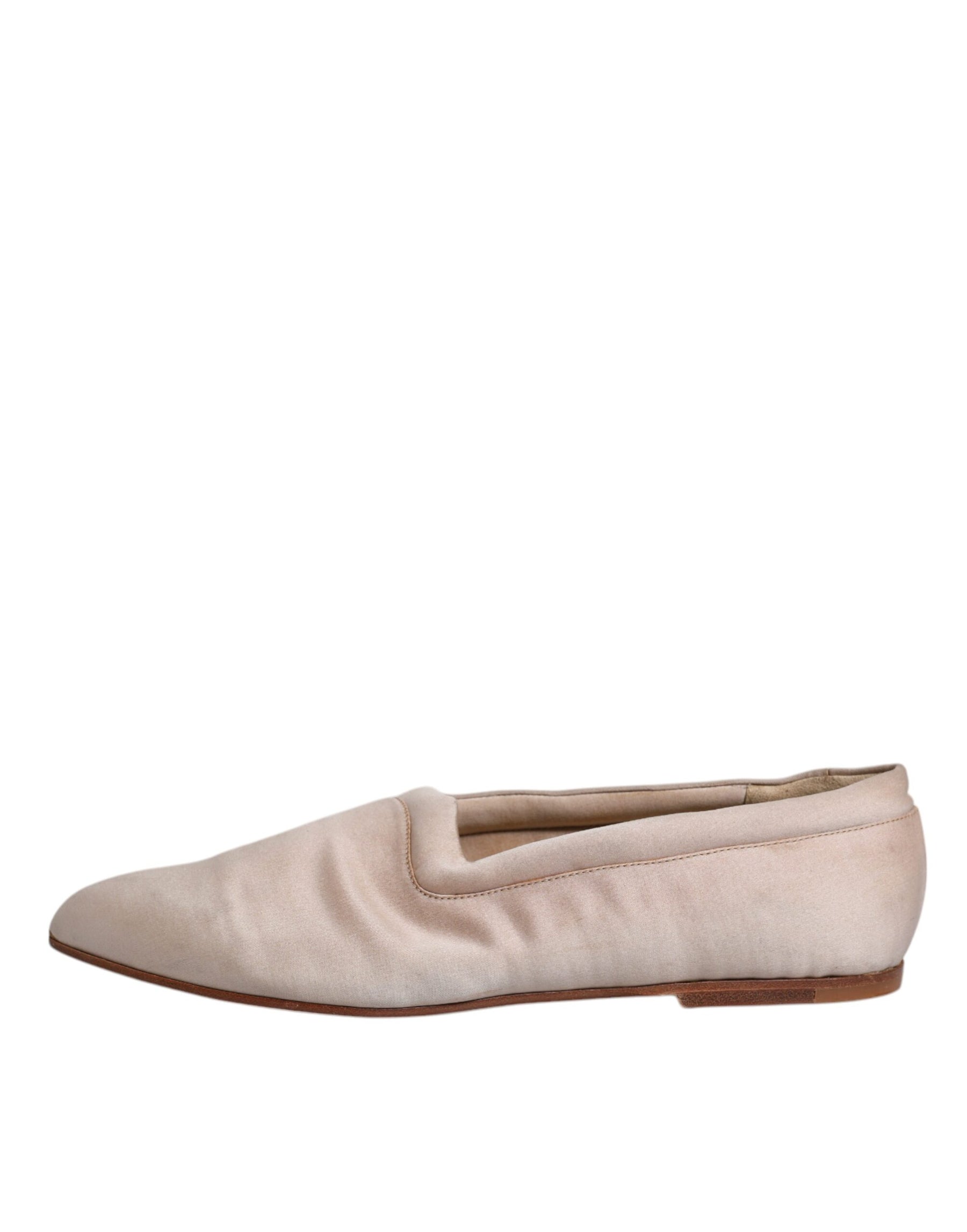 Dolce & Gabbana Beige Fabric Slip On Ballerina Flats Shoes | Regal Royce