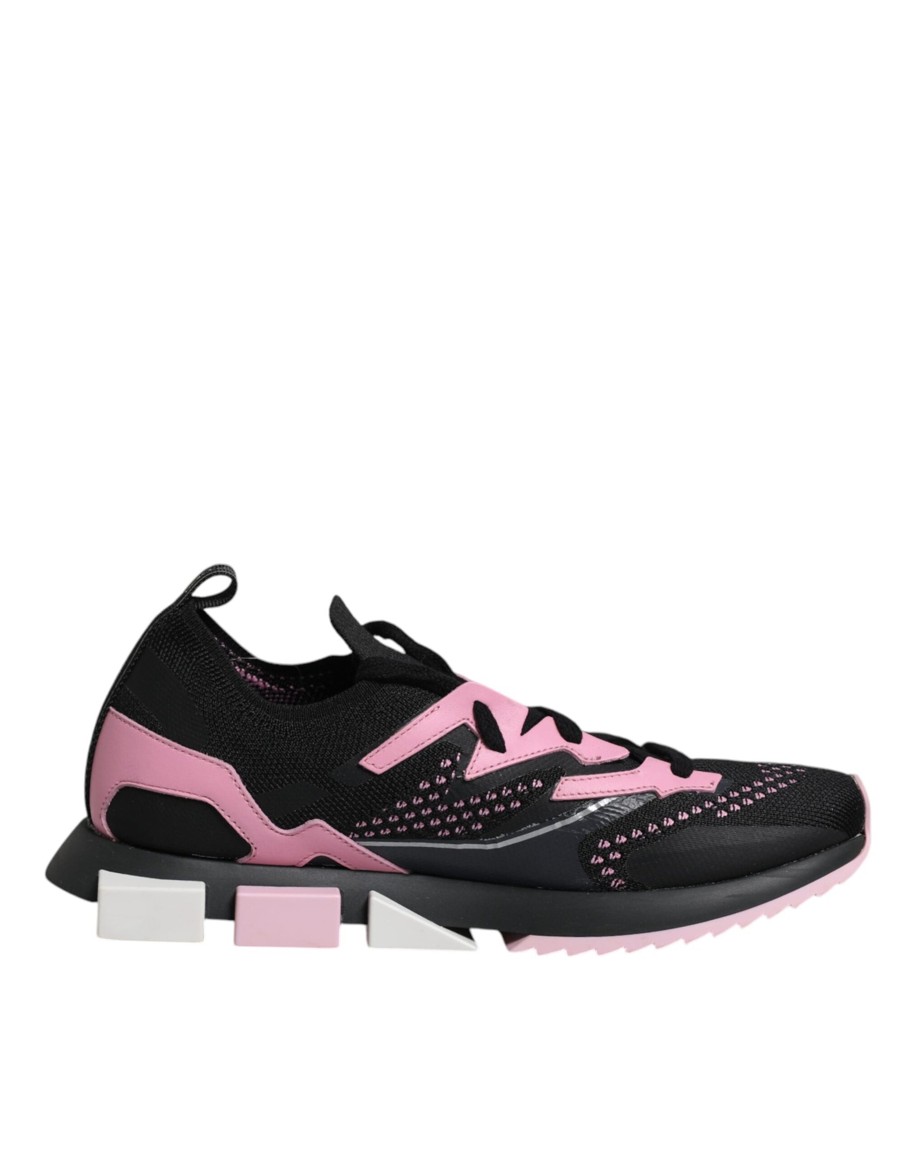 Dolce & Gabbana Black Pink SORRENTO Sport Stretch Sneakers Shoes | Regal Royce