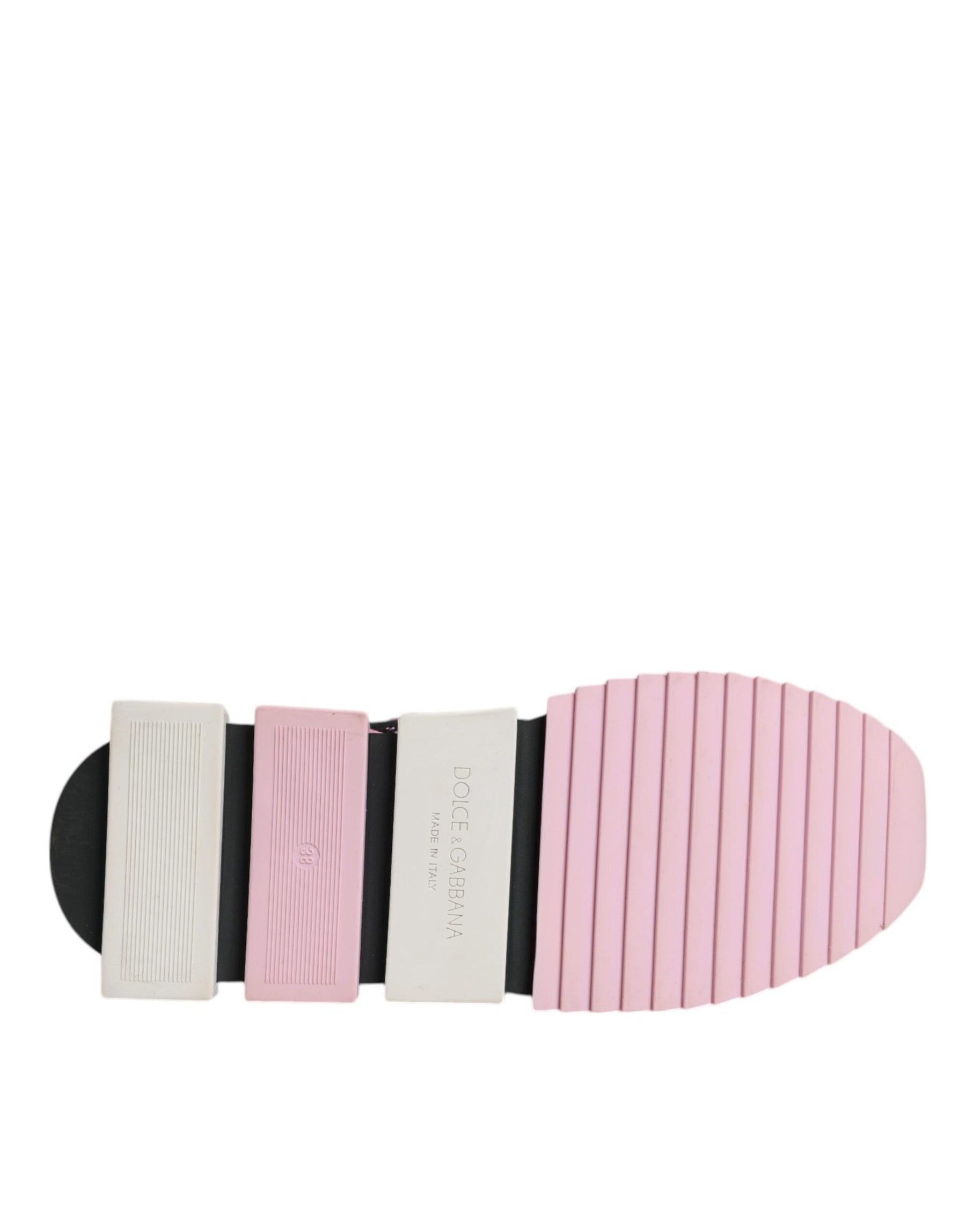 Dolce & Gabbana Black Pink SORRENTO Sport Stretch Sneakers Shoes | Regal Royce